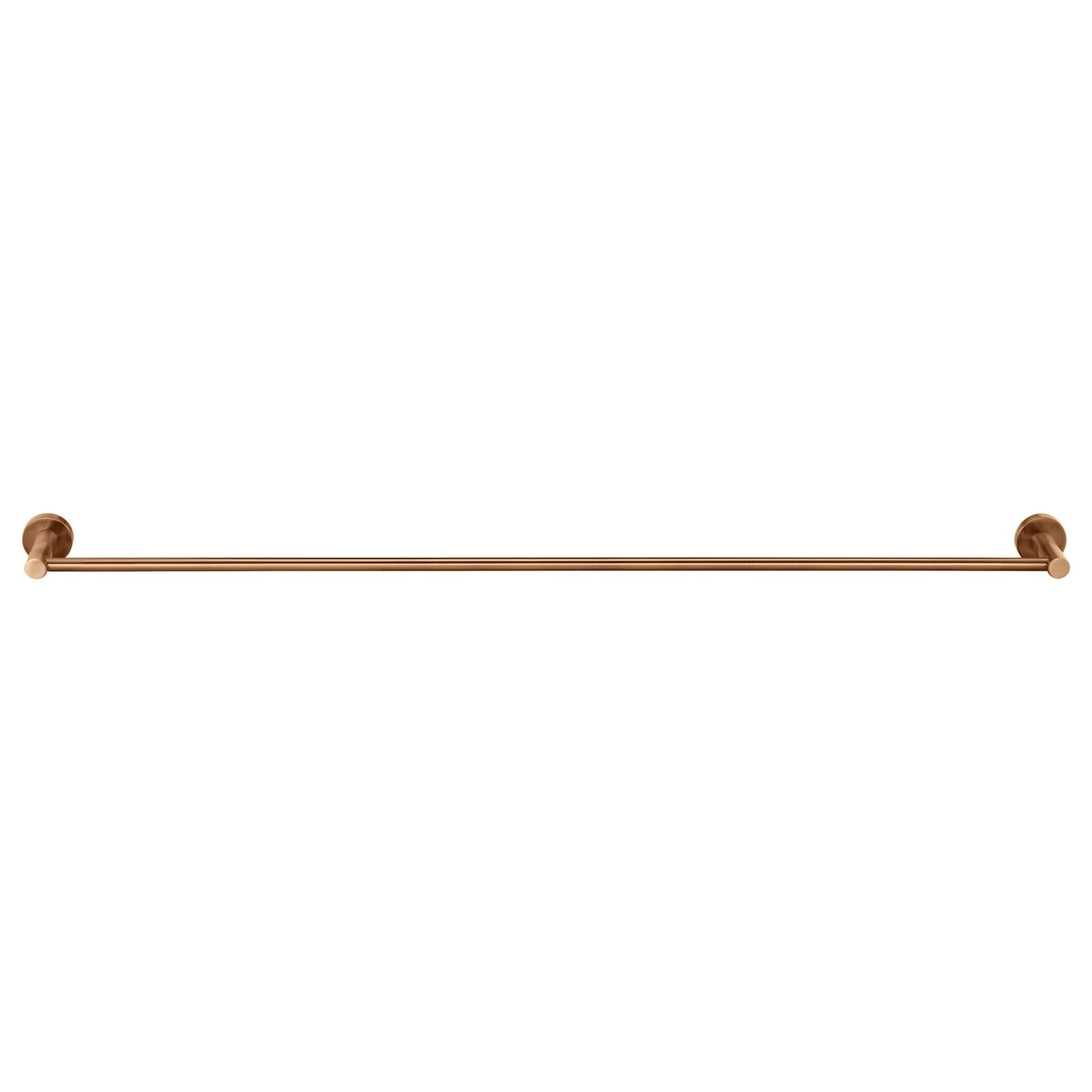 Round Single Towel Rail, 900mm, Lustre Bronze