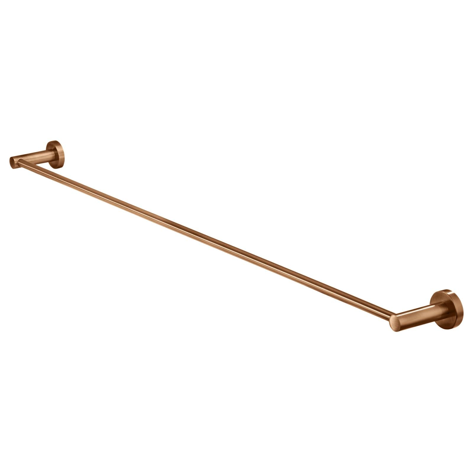 Round Single Towel Rail, 900mm, Lustre Bronze