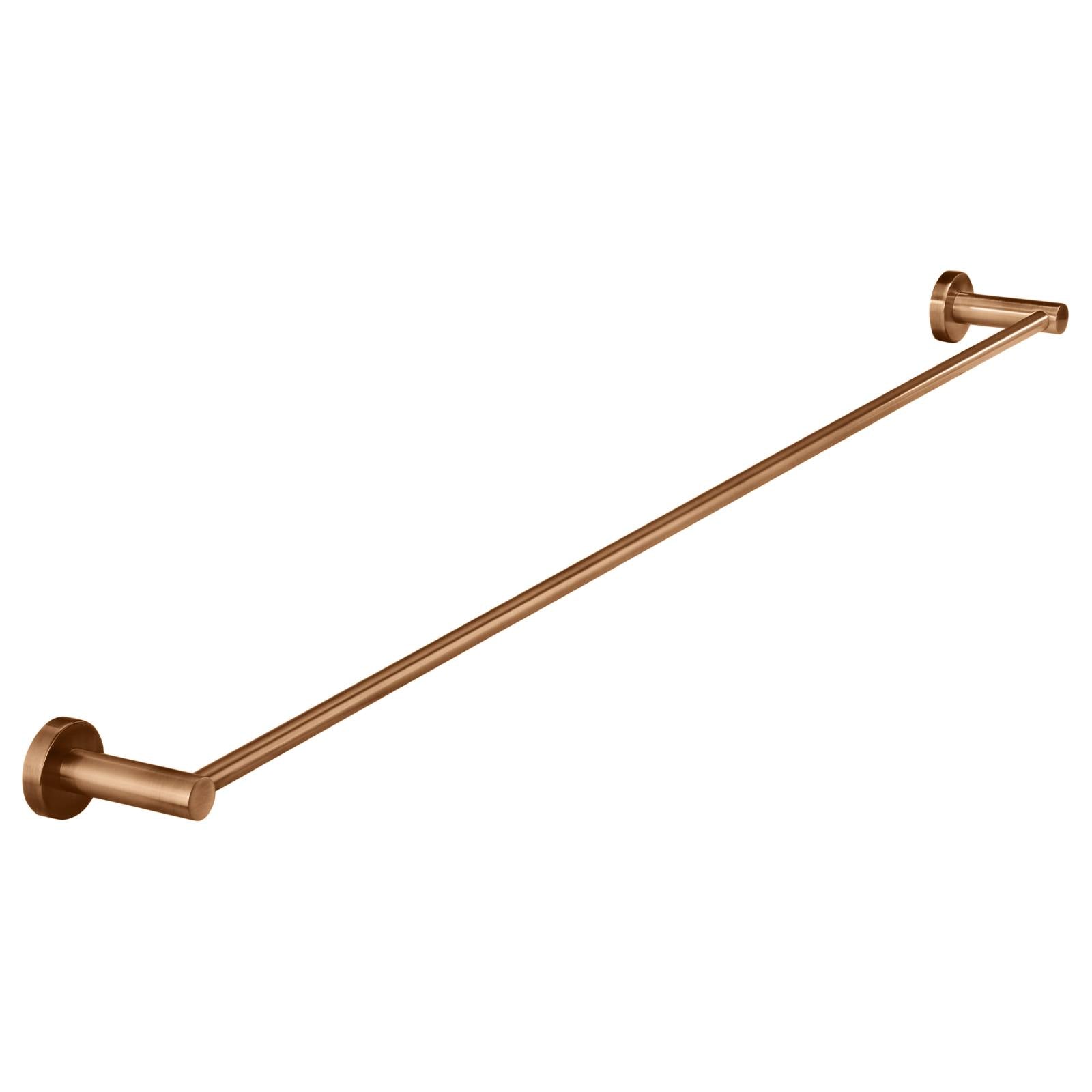 Round Single Towel Rail, 900mm, Lustre Bronze