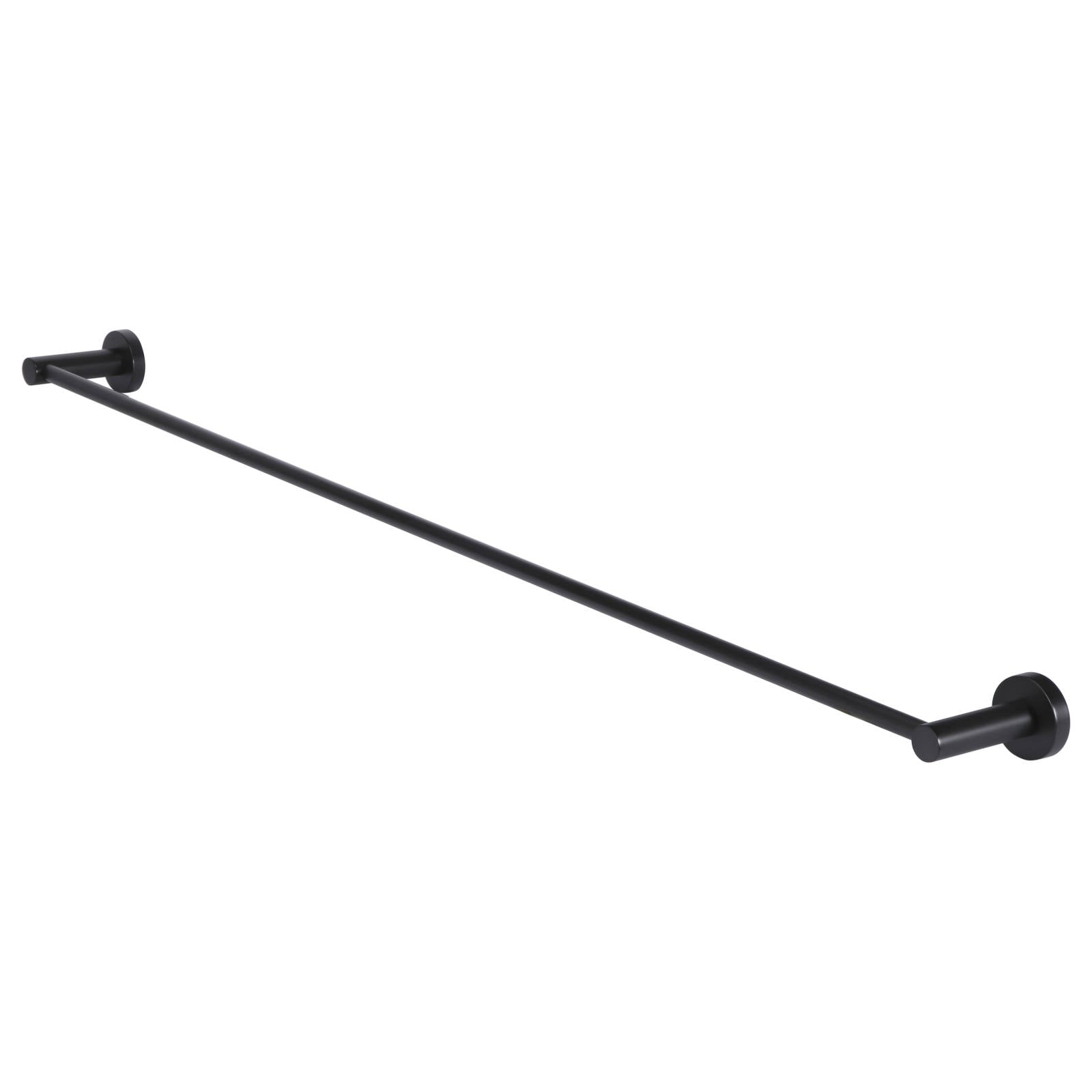 Round Single Towel Rail, 900mm, Matte Black