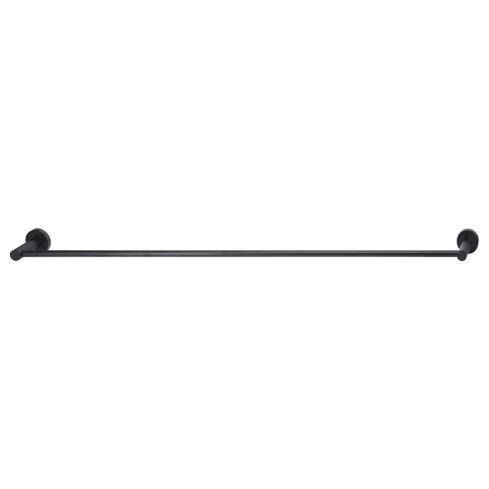 Round Single Towel Rail, 900mm, Matte Black