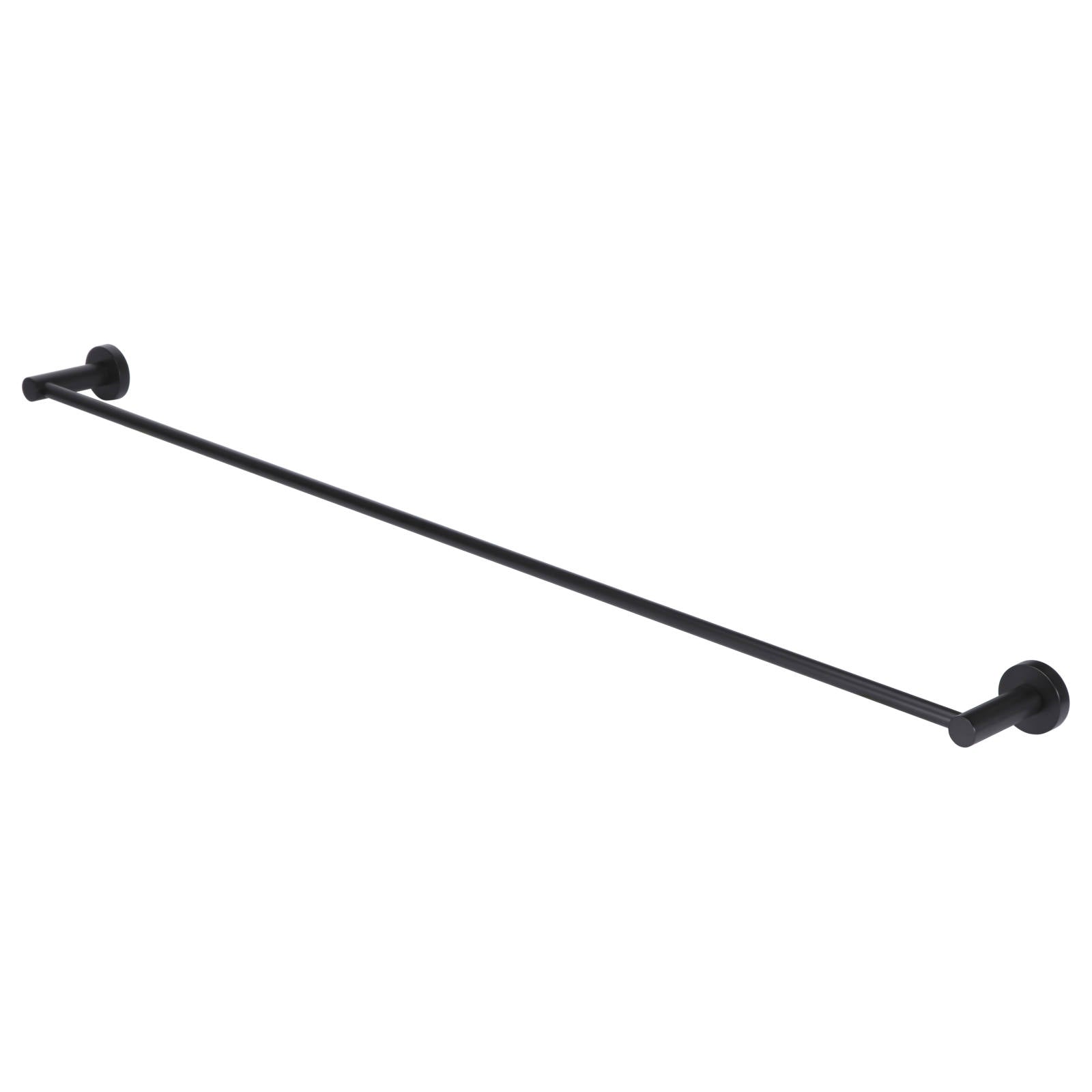 Round Single Towel Rail, 900mm, Matte Black
