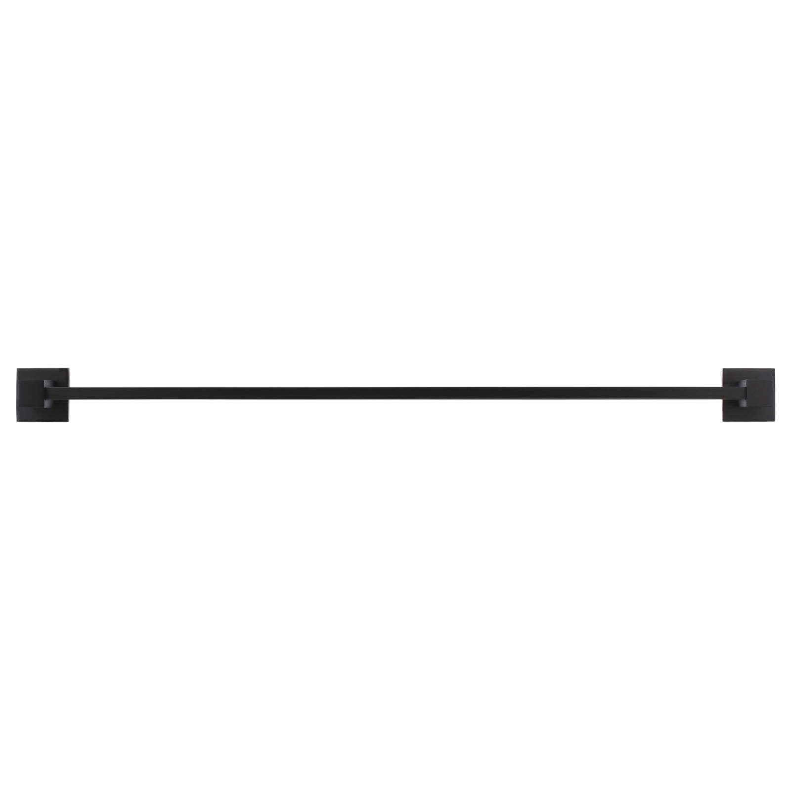 Square Double Towel Rail 600mm, Matte Black