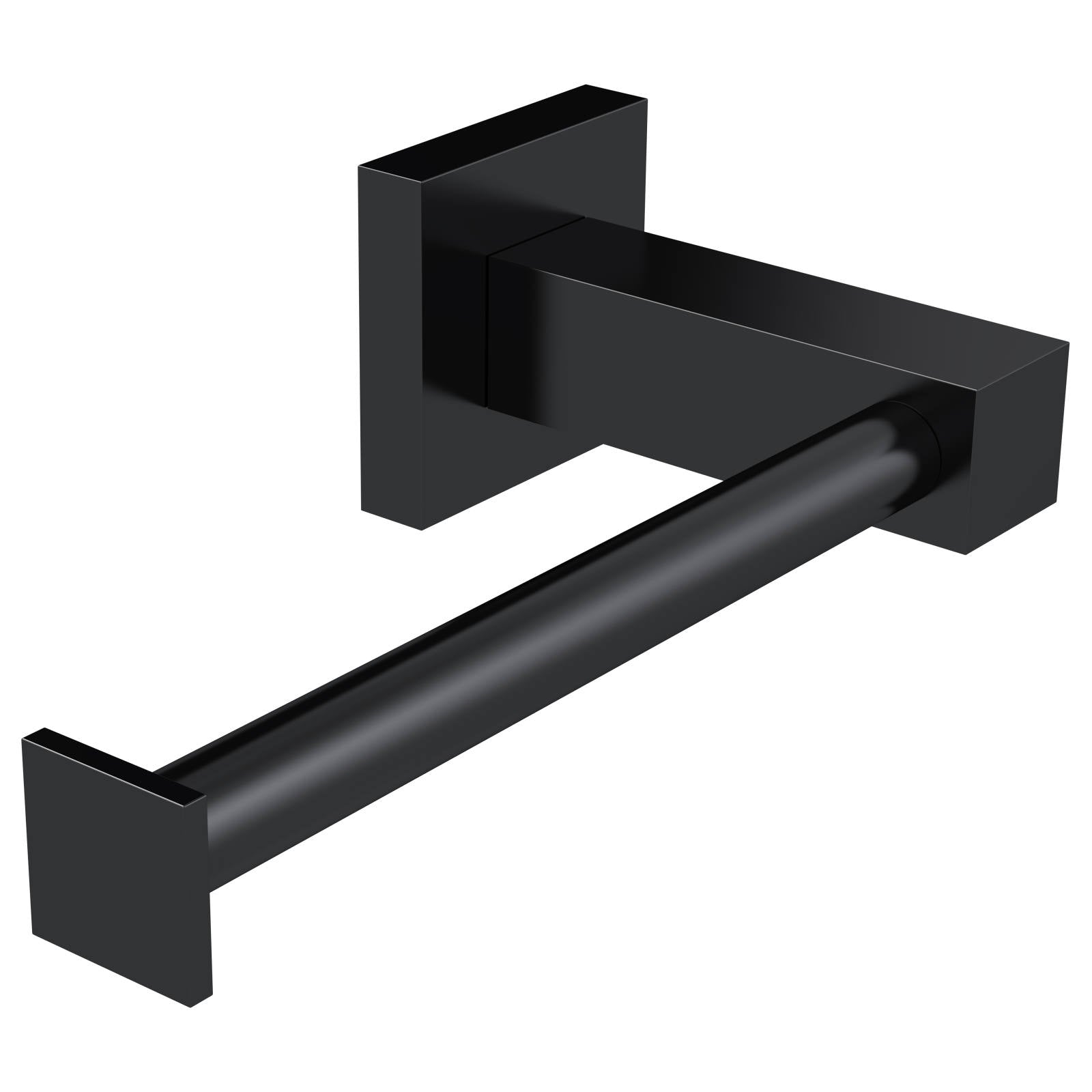 Square Toilet Roll Holder, Matte Black