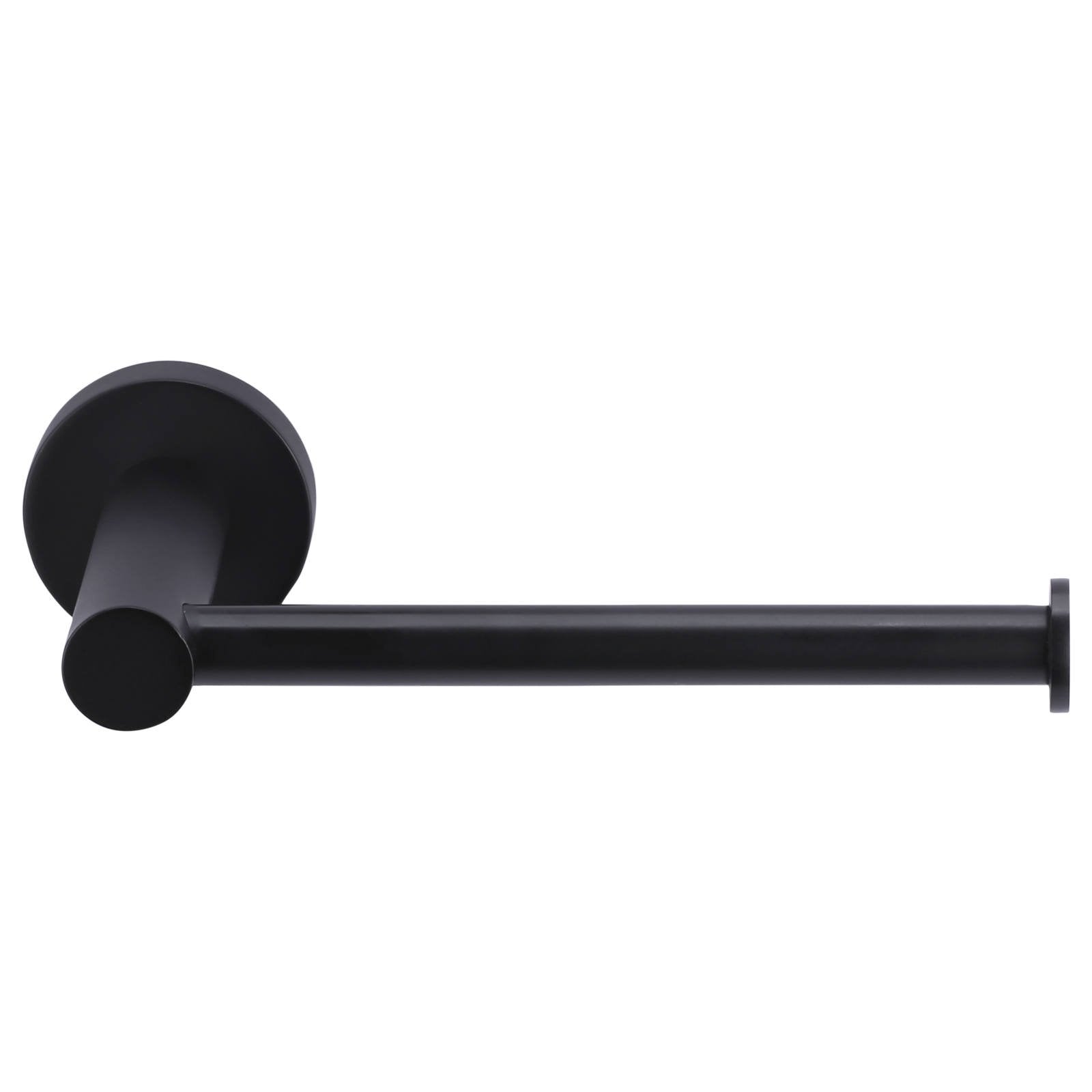Round Toilet Roll Holder, Matte Black