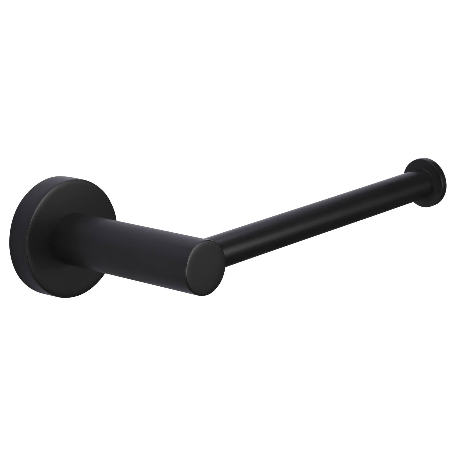 Round Toilet Roll Holder, Matte Black