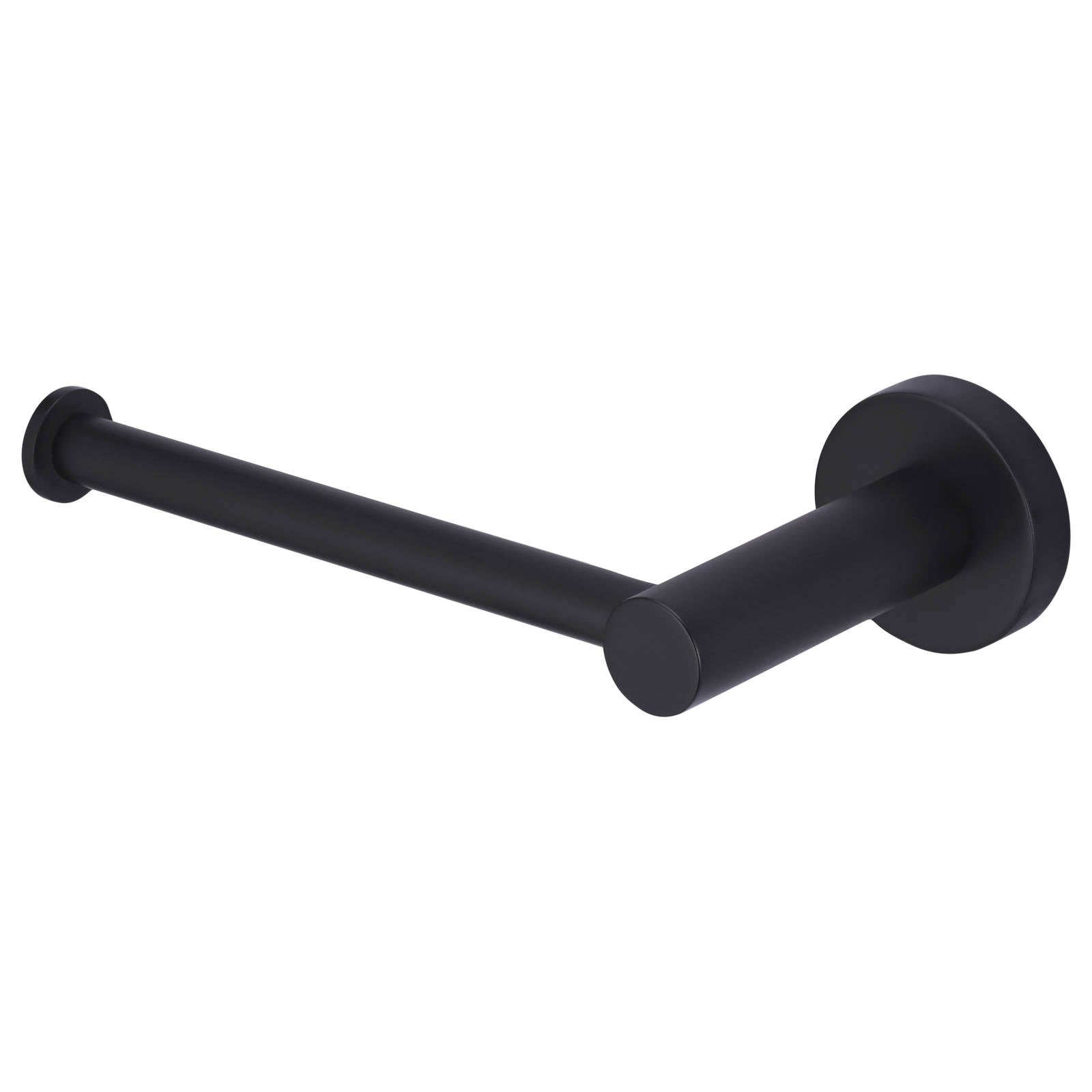 Round Toilet Roll Holder, Matte Black