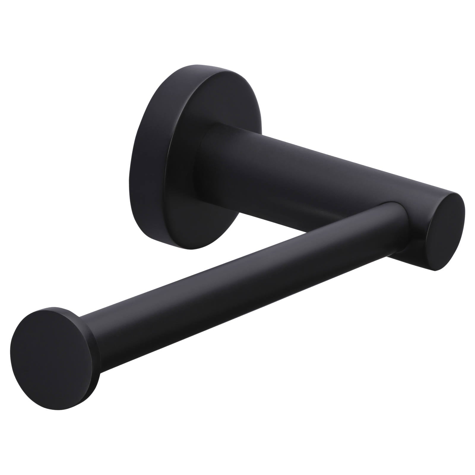 Round Toilet Roll Holder, Matte Black