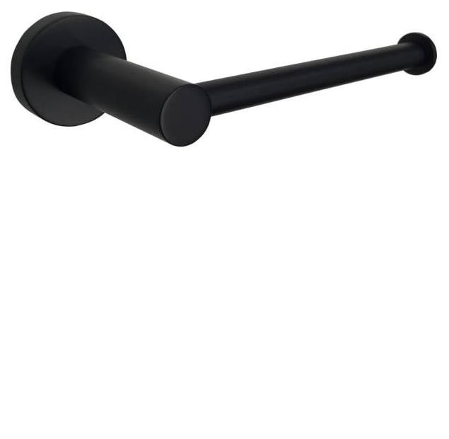 Round Toilet Roll Holder, Matte Black