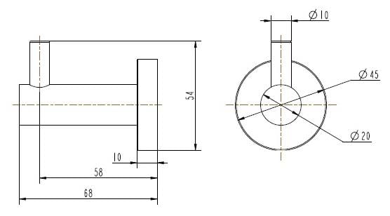 Round Robe Hook, Matte Black