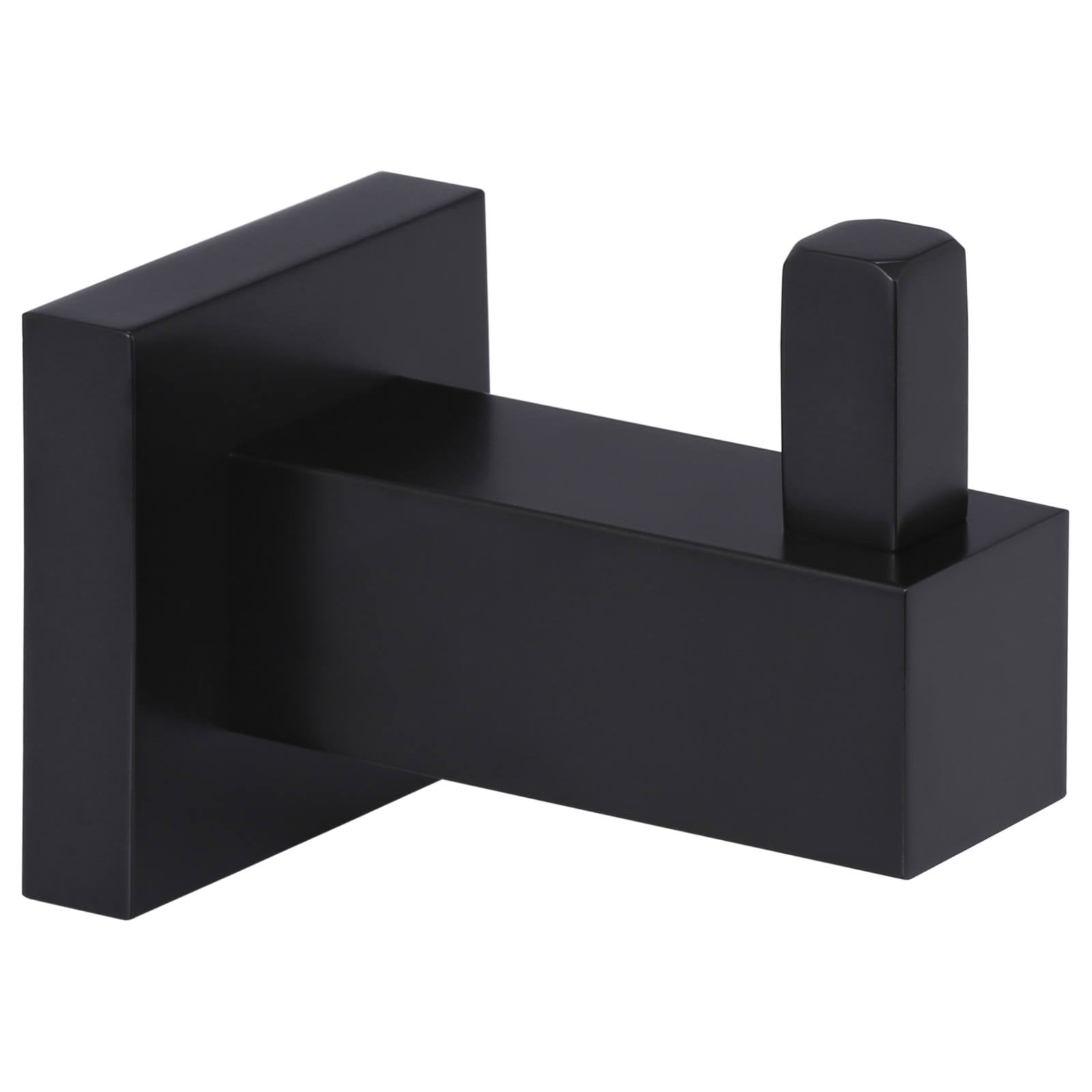 Square Robe Hook, Matte Black