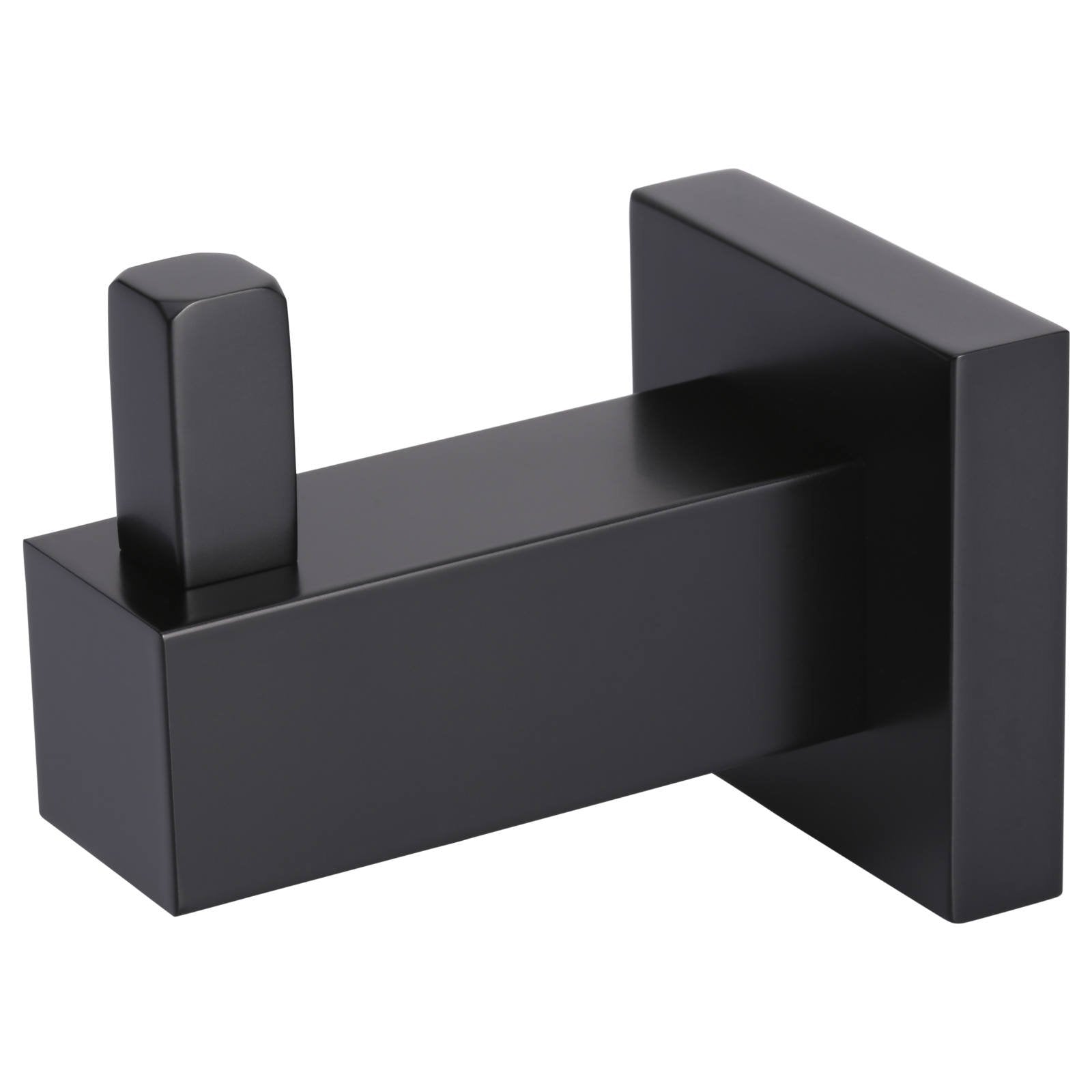 Square Robe Hook, Matte Black