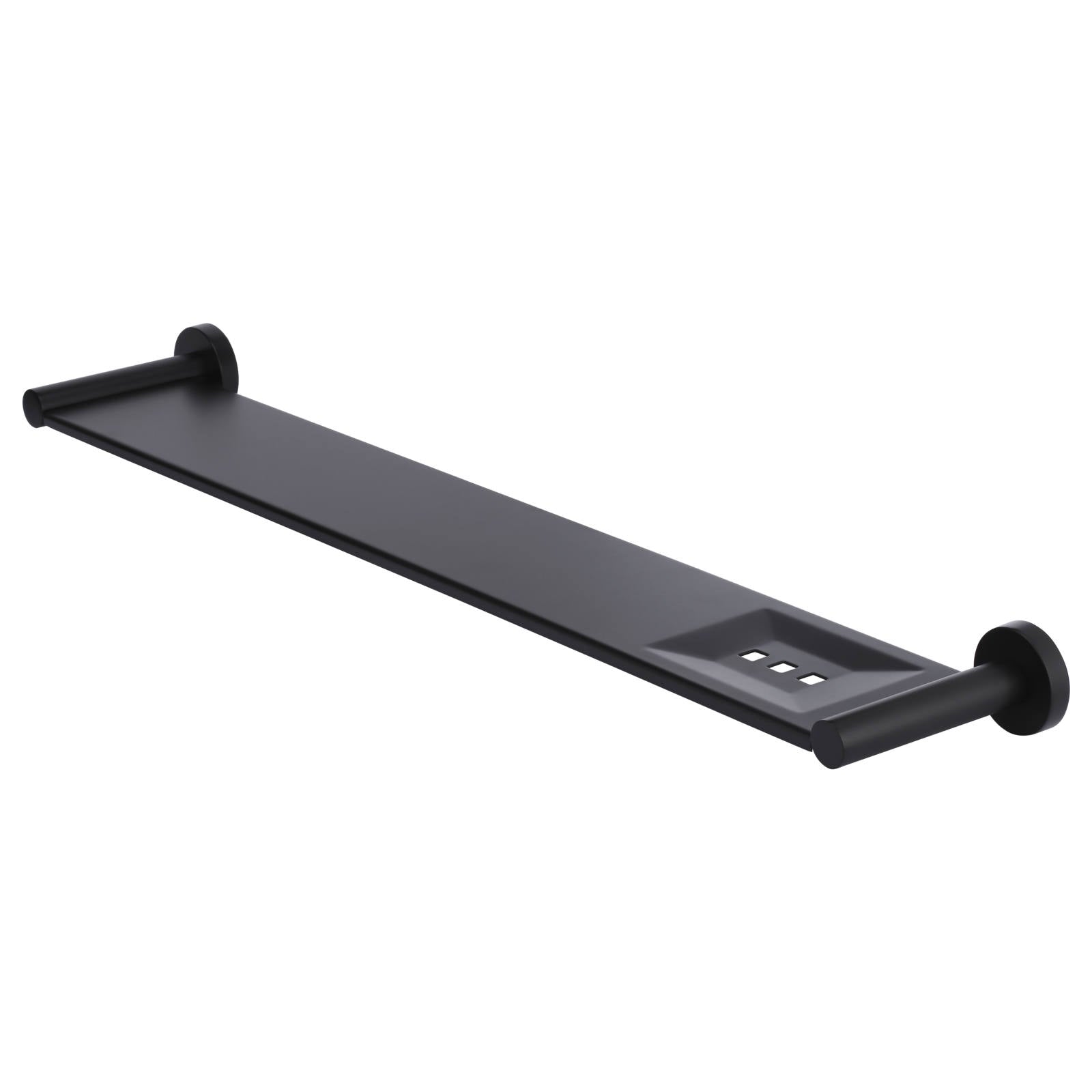 Round Bathroom Shelf, Matte Black