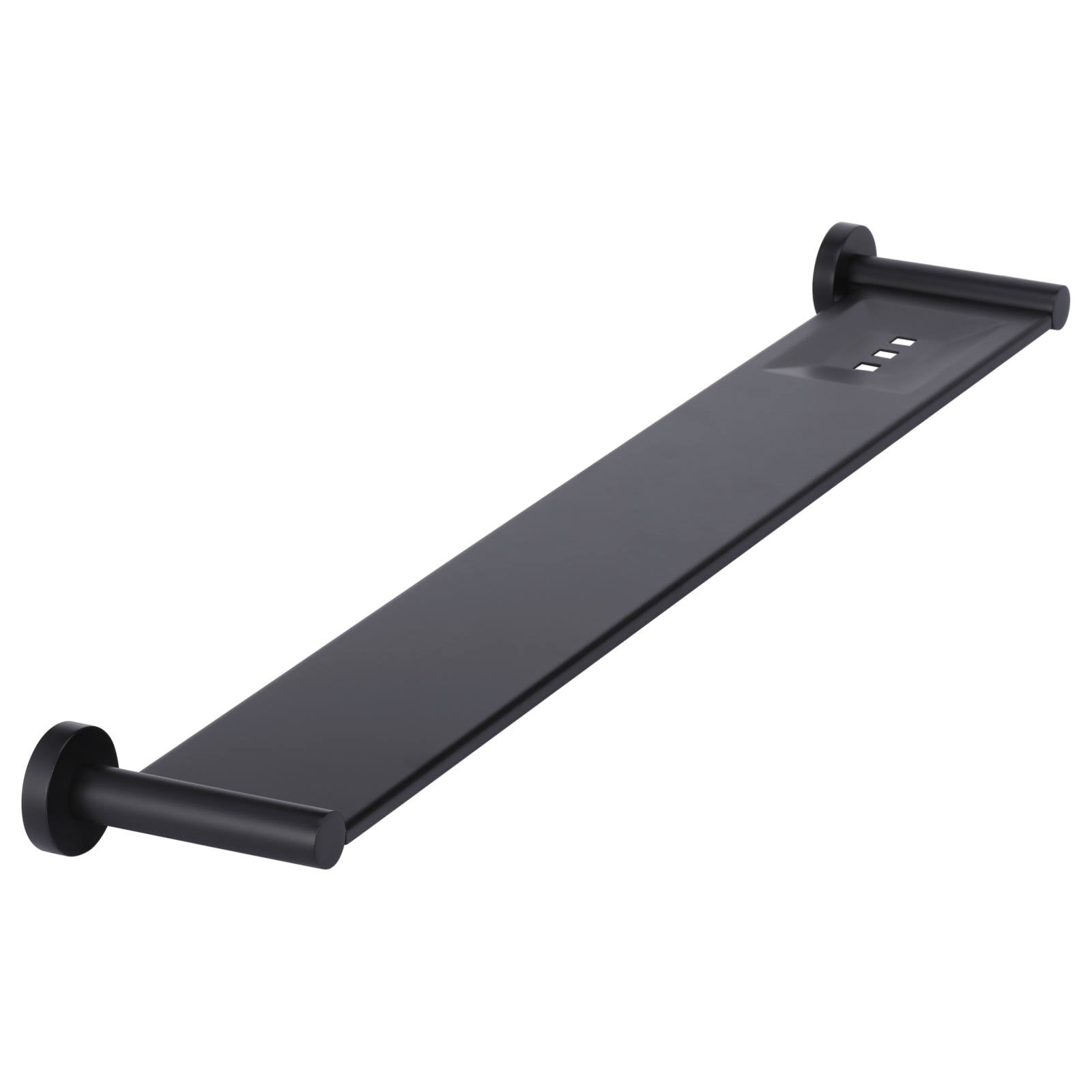 Round Bathroom Shelf, Matte Black