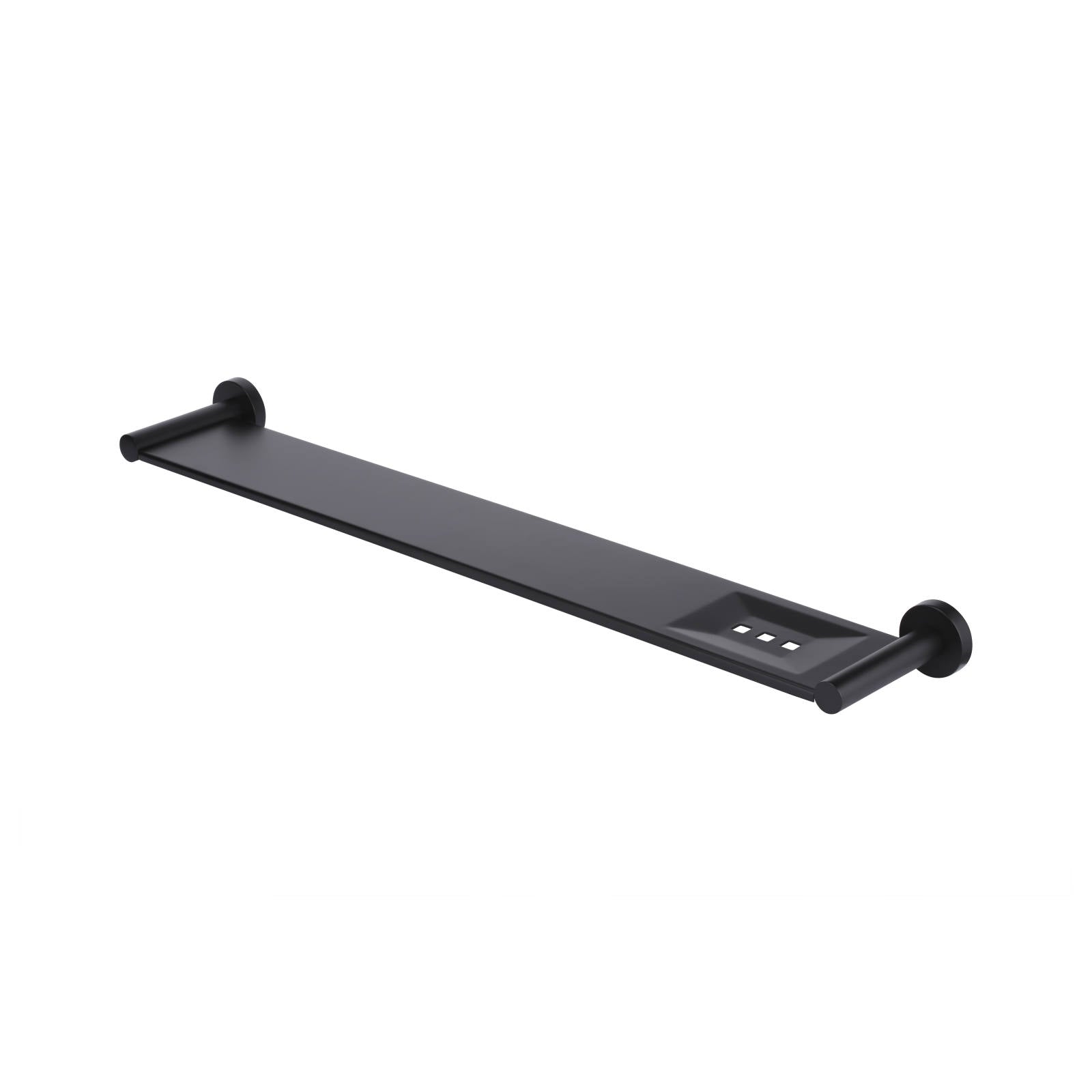 Round Bathroom Shelf, Matte Black