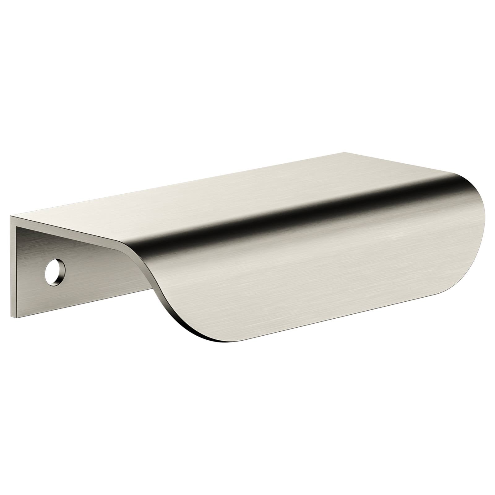 Oppen Edge-Pull 75mm Cabinet Handle, Brushed Nickel