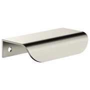 Oppen Edge-Pull 75mm Cabinet Handle, Brushed Nickel