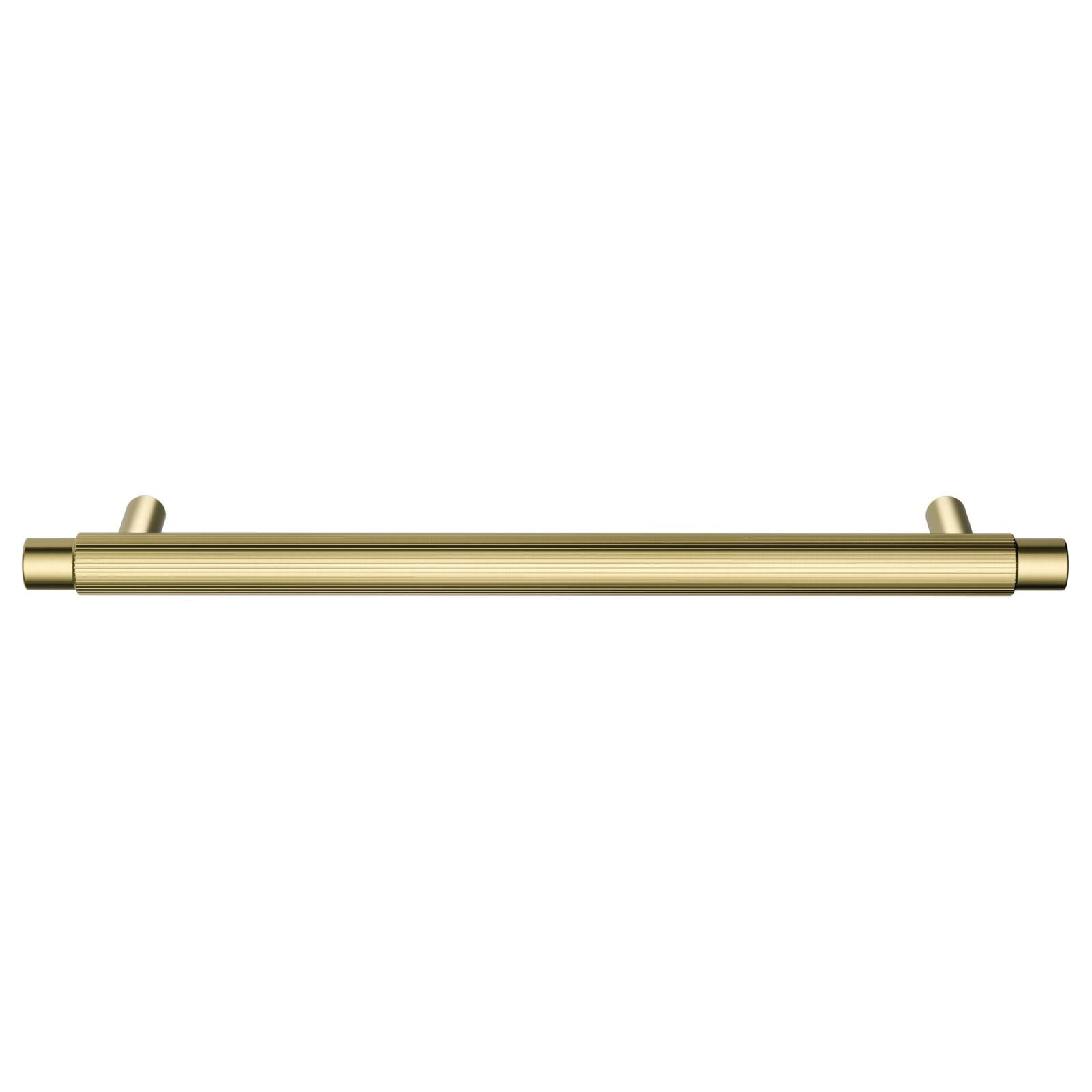 Oppen Round Pull 200mm Cabinet Handle (Linear Knurled), Tiger Bronze