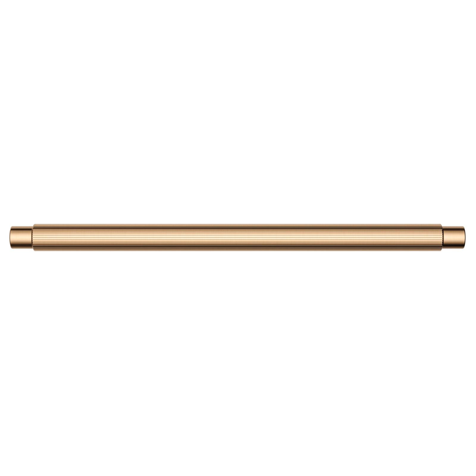 Oppen Round Pull 200mm Cabinet Handle (Linear Knurled), Lustre Bronze