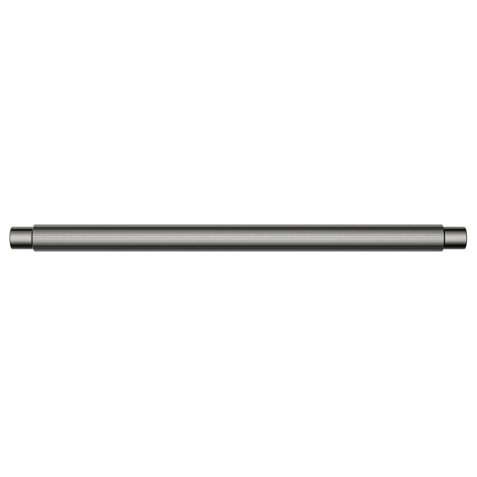 Oppen Round Pull 200mm Cabinet Handle (Linear Knurled), Shadow Gunmetal