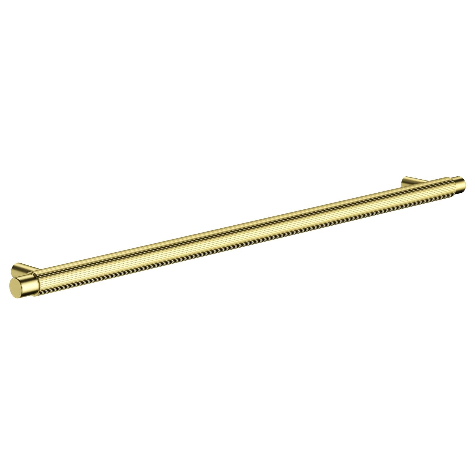 Oppen Round Pull 328mm Cabinet Handle (Linear Knurled), Tiger Bronze