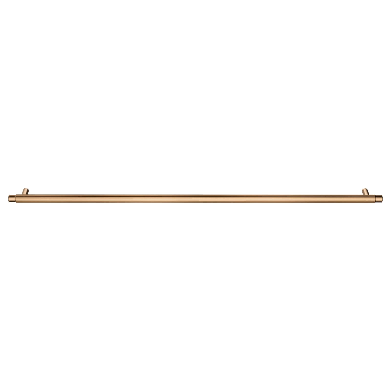 Oppen Round Pull 520mm Cabinet Handle (Linear Knurled), Lustre Bronze