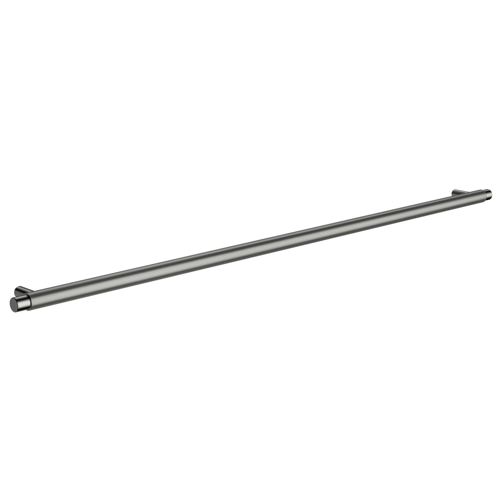 Oppen Round Pull 520mm Cabinet Handle (Linear Knurled), Shadow Gunmetal