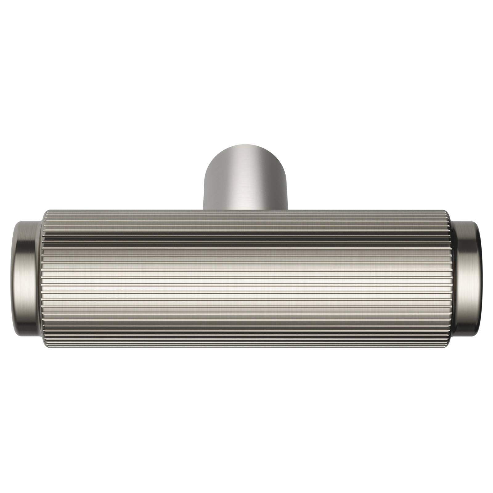 Oppen T-Pull Cabinet Handle (Linear Knurled), Brushed Nickel