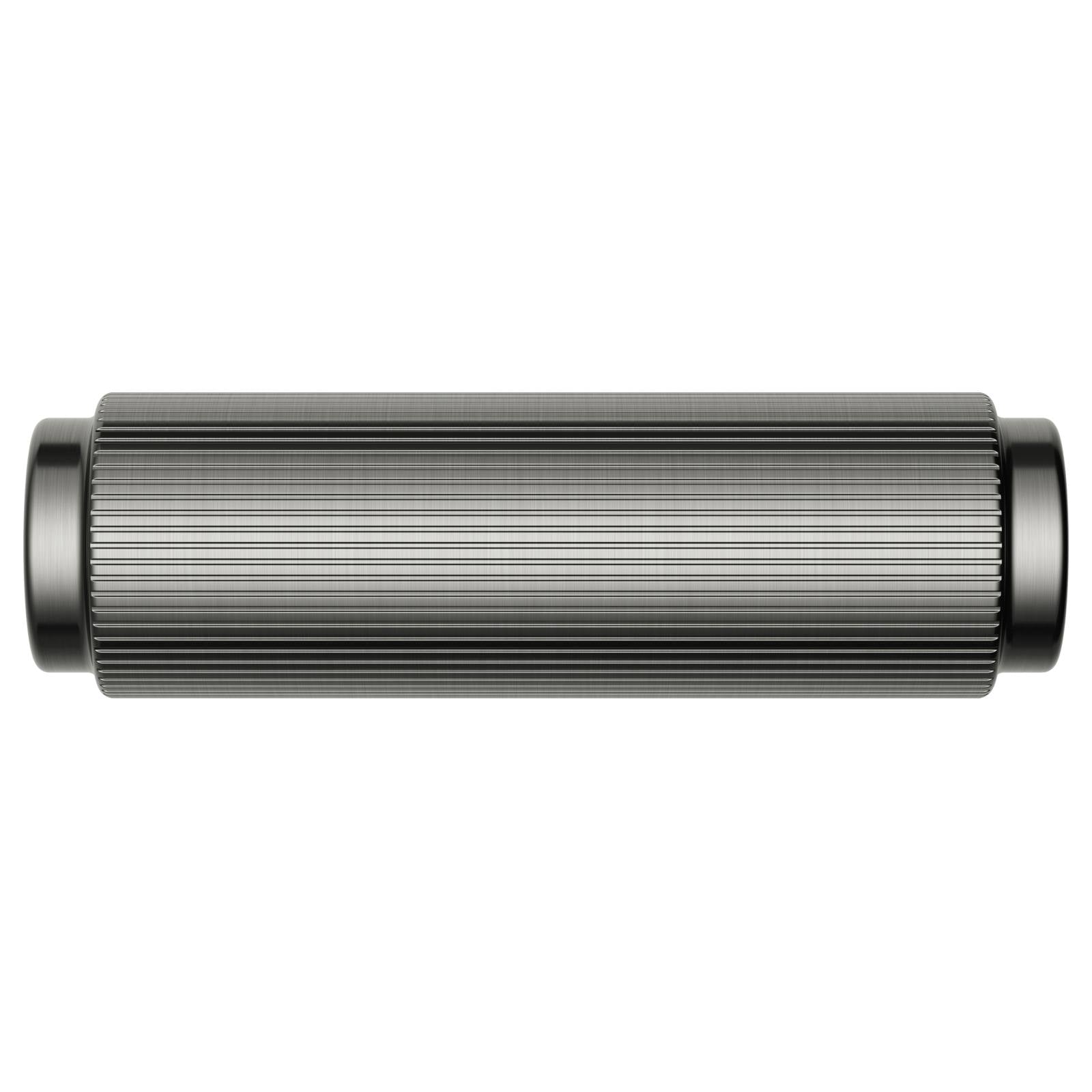 Oppen T-Pull Cabinet Handle (Linear Knurled), Shadow Gunmetal
