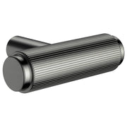 Oppen T-Pull Cabinet Handle (Linear Knurled), Shadow Gunmetal
