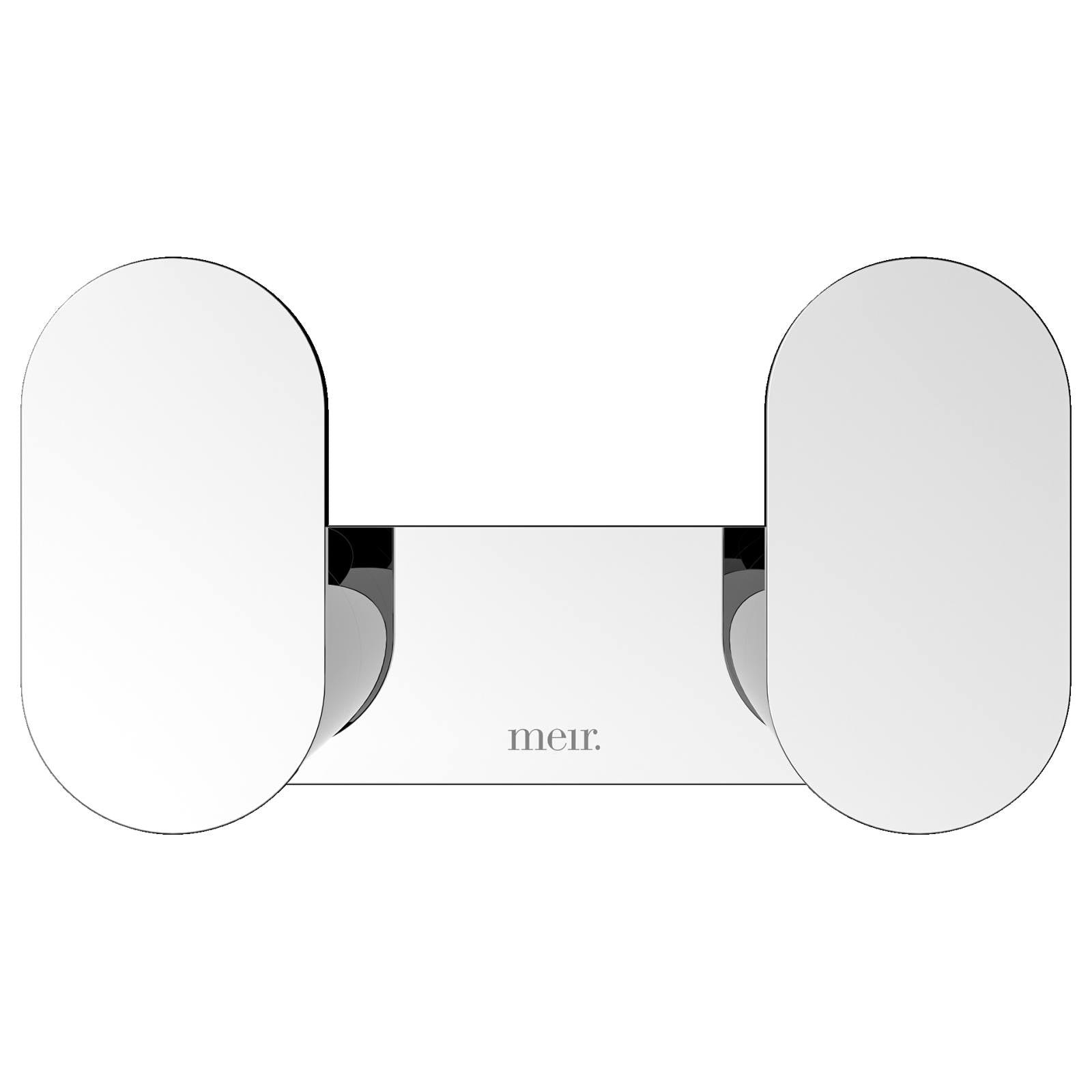 Curvae Double Robe Hook, Polished Chrome