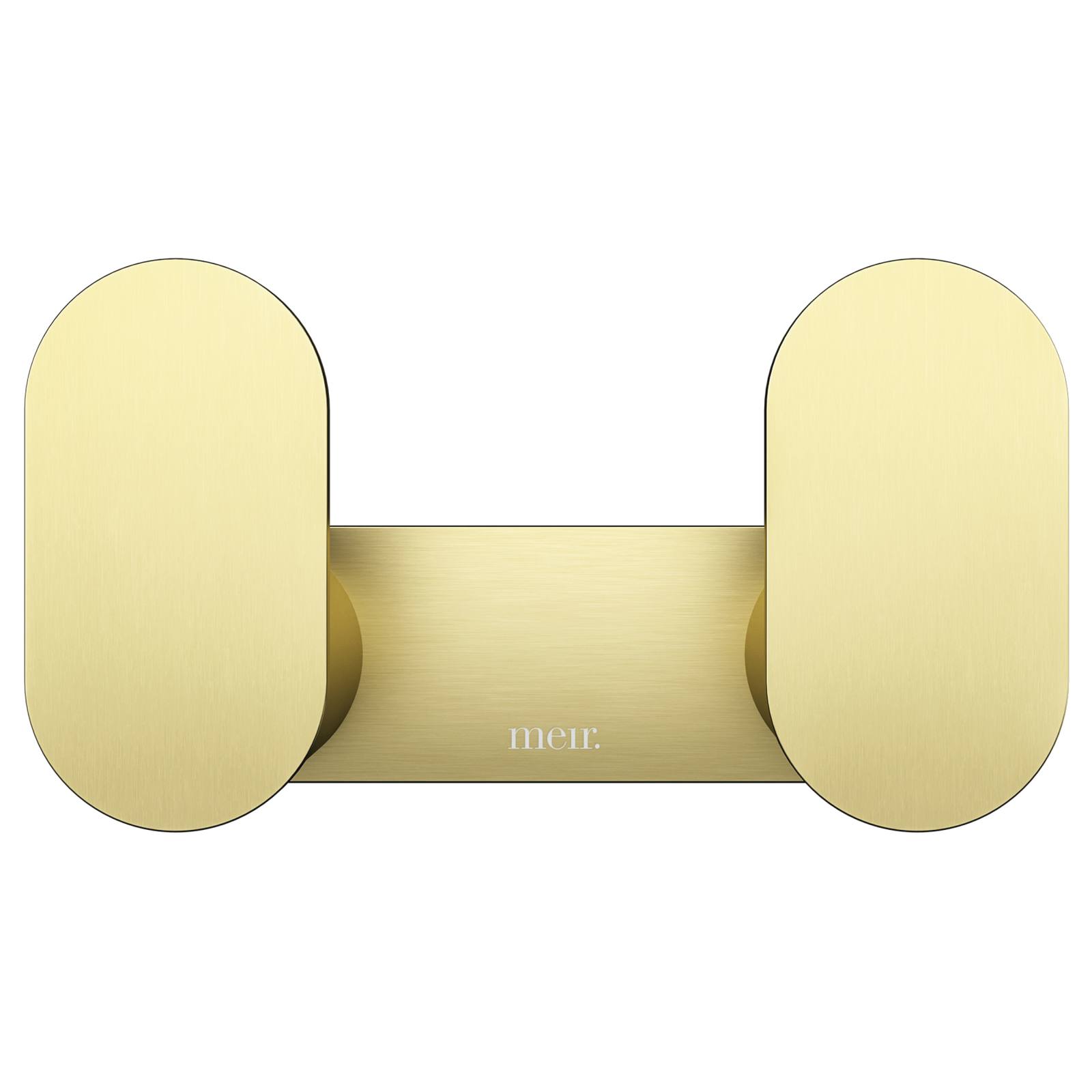 Curvae Double Robe Hook, Tiger Bronze