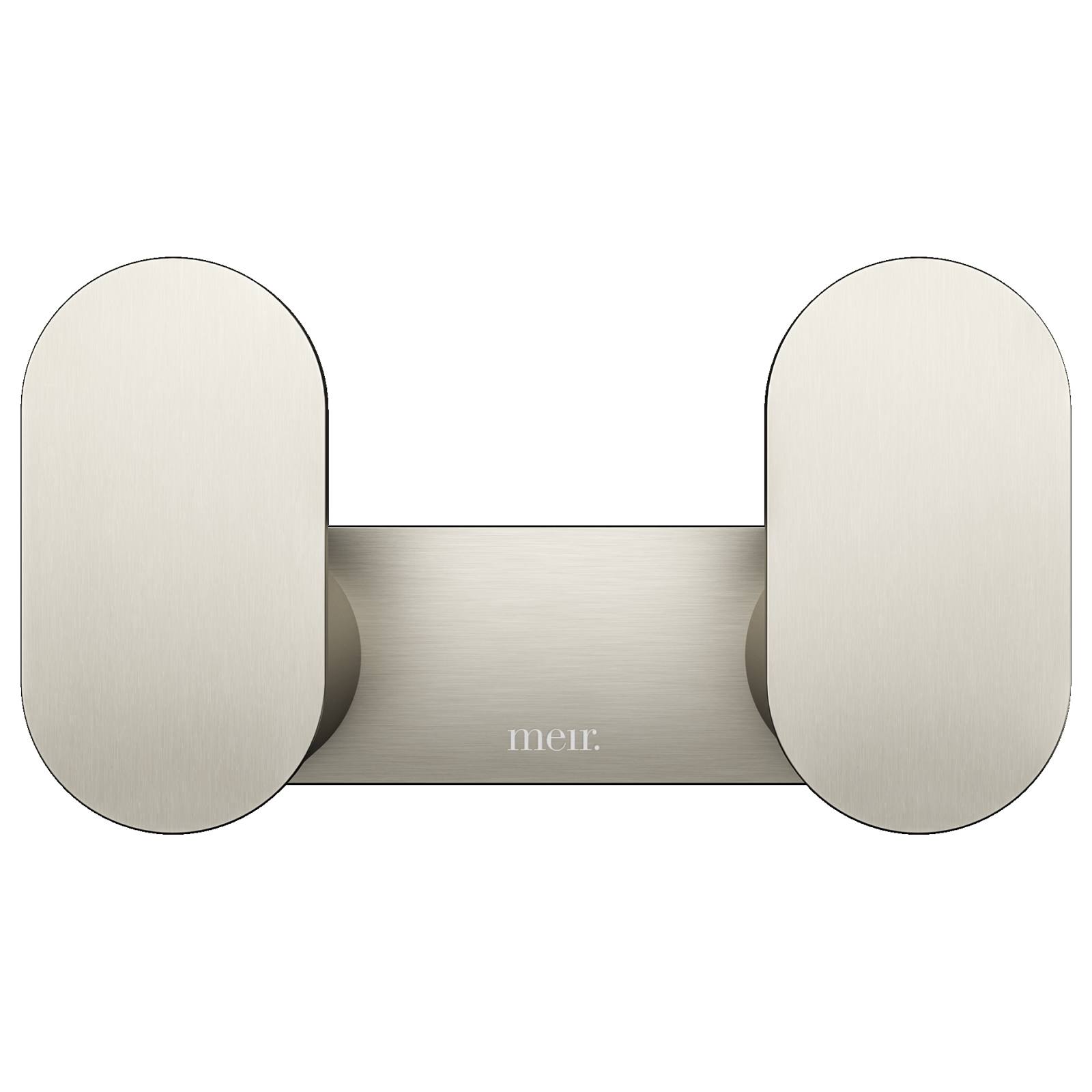 Curvae Double Robe Hook, Brushed Nickel