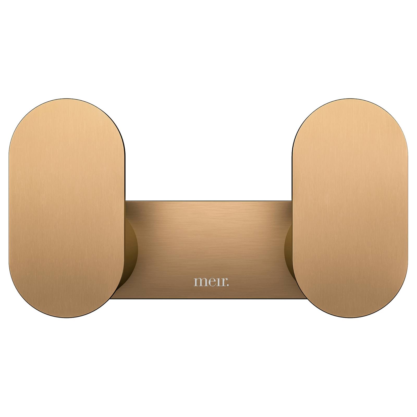 Curvae Double Robe Hook, Lustre Bronze