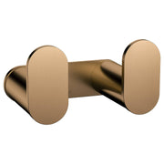 Curvae Double Robe Hook, Lustre Bronze