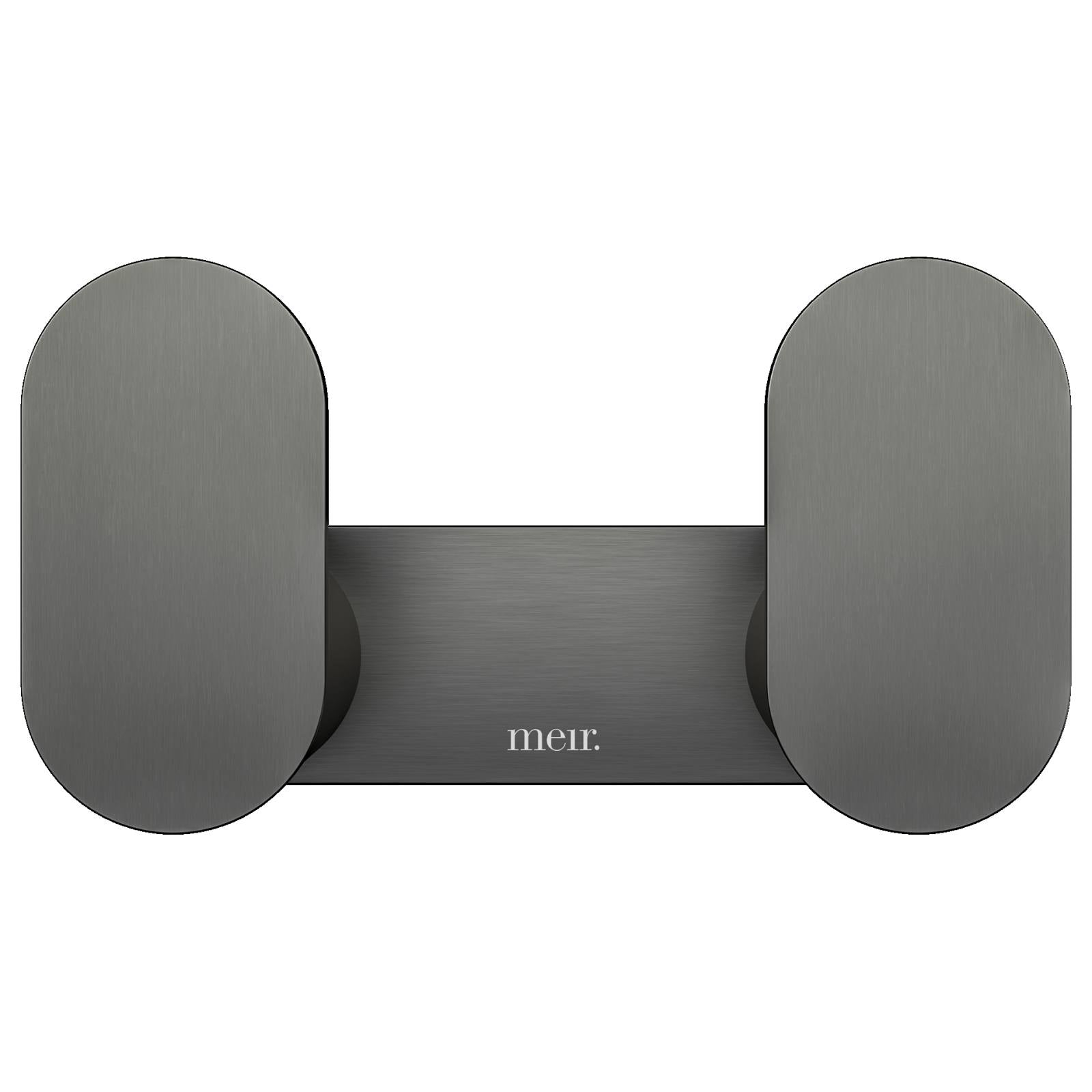 Curvae Double Robe Hook, Shadow Gunmetal