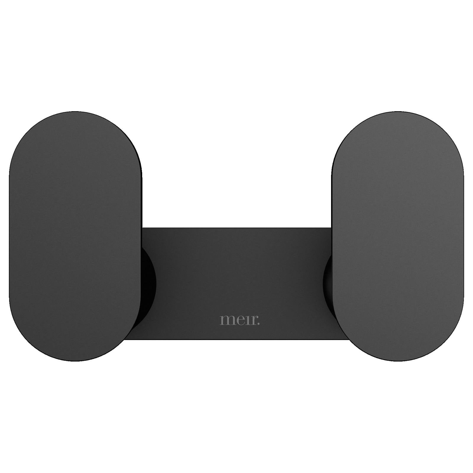 Curvae Double Robe Hook, Matte Black