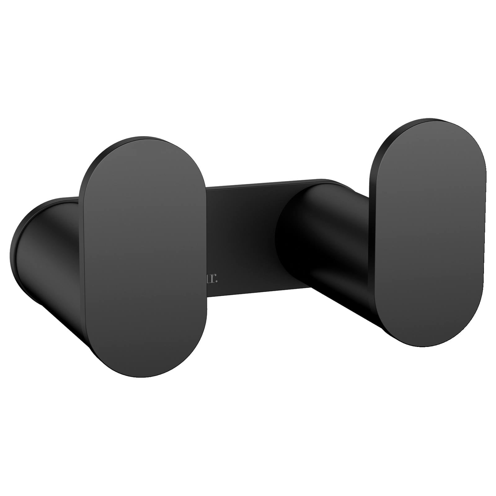 Curvae Double Robe Hook, Matte Black
