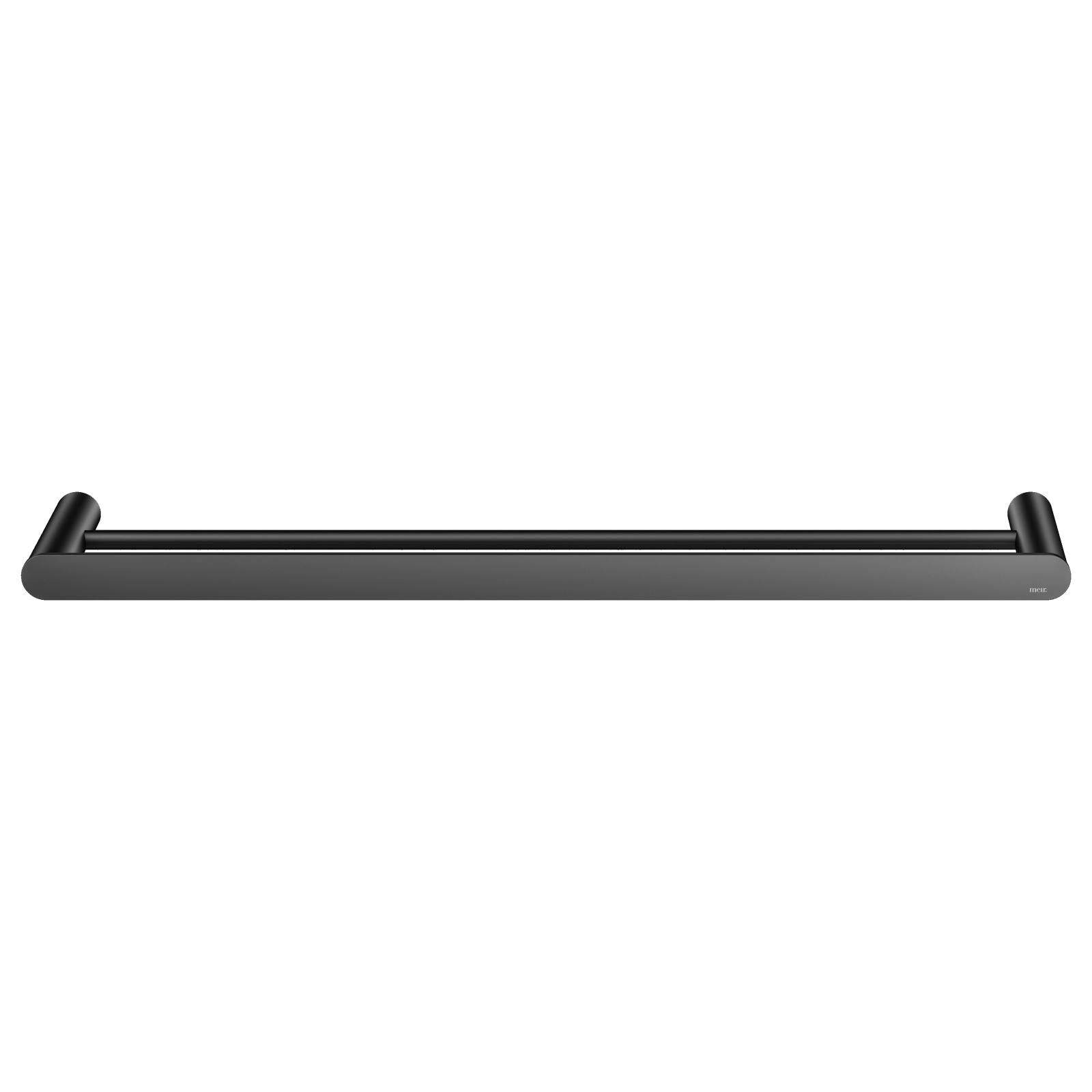 Curvae Double Towel Rail 600mm, Matte Black