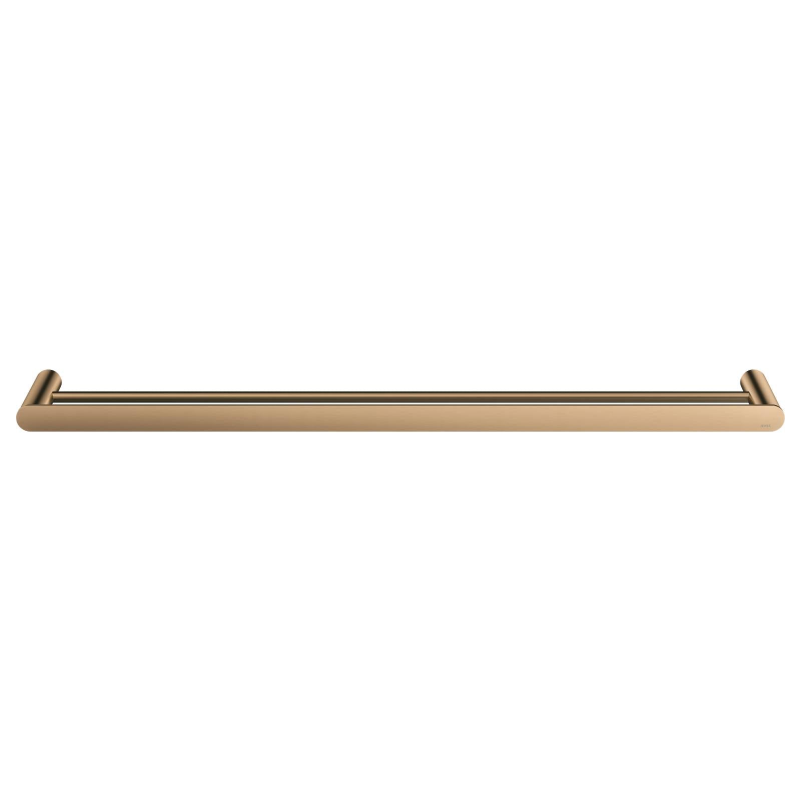 Curvae Double Towel Rail 800mm, Lustre Bronze