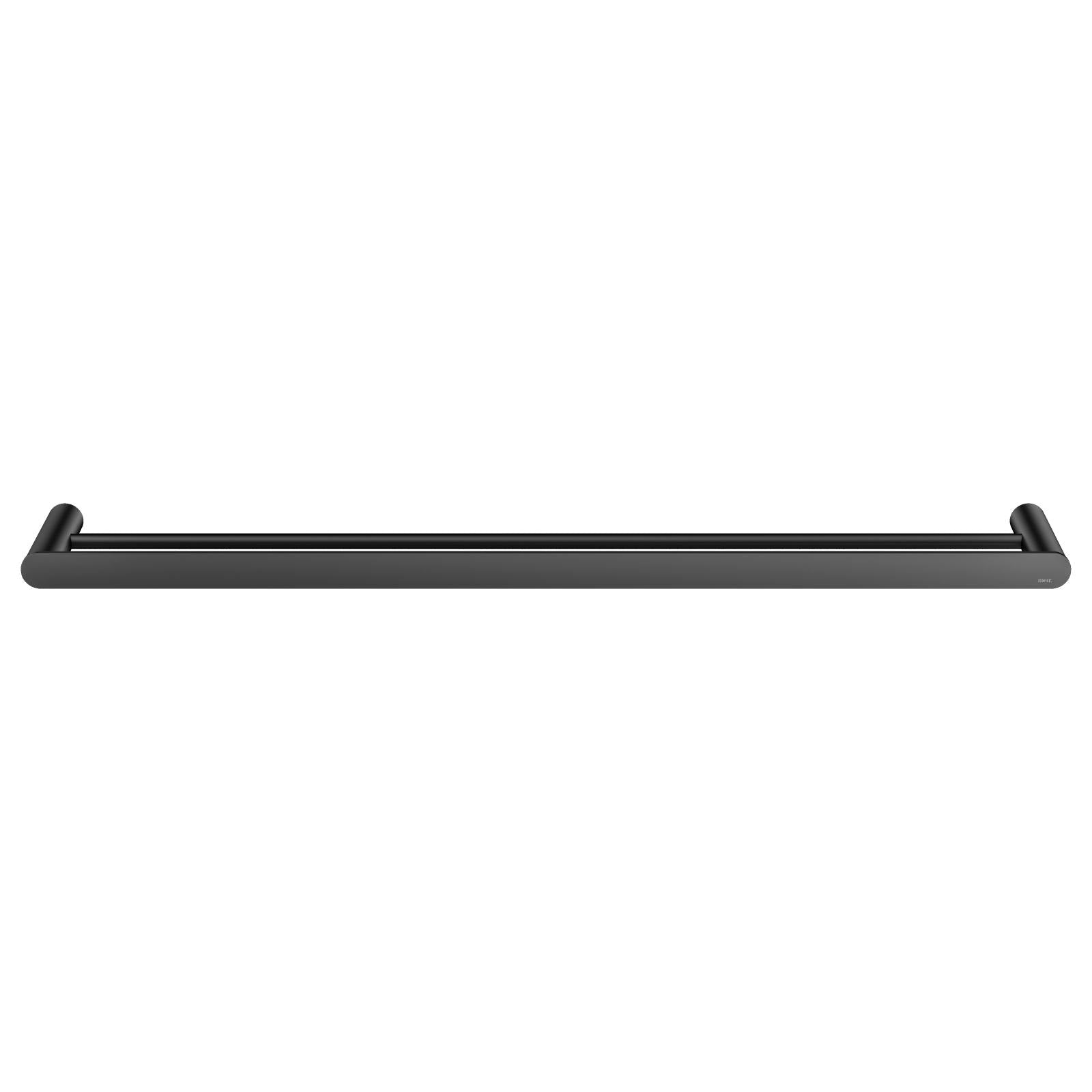 Curvae Double Towel Rail 800mm, Matte Black