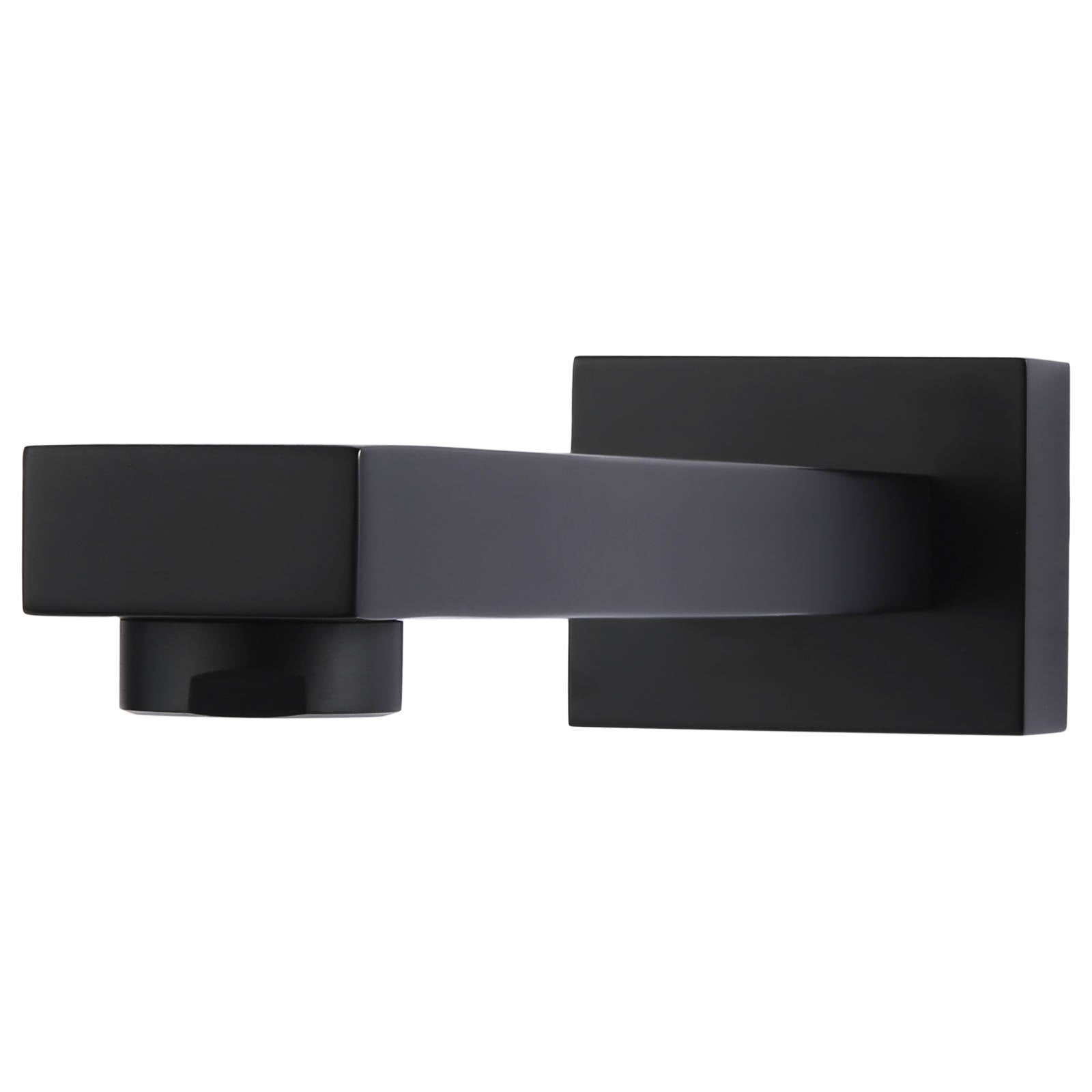 Square Wall Spout, Matte Black