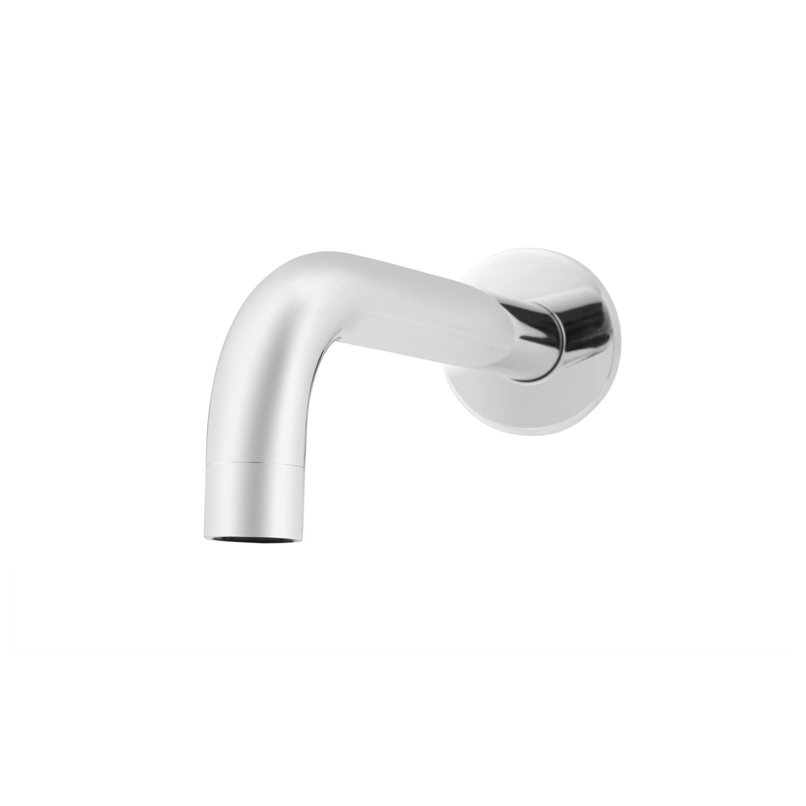 Universal Round Curved Spout 130mm, Polished Chrome