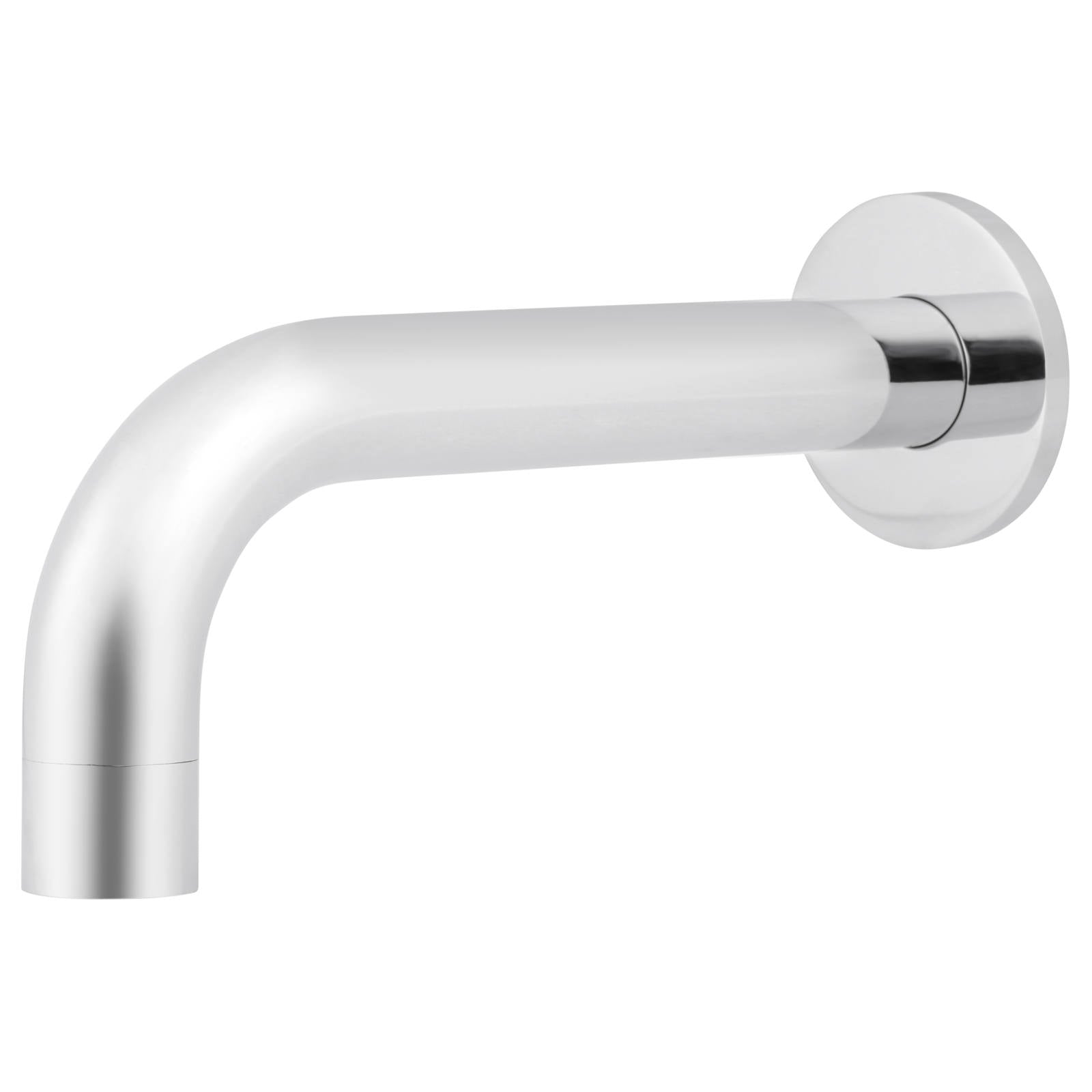 Universal Round Curved Spout 130mm, Polished Chrome
