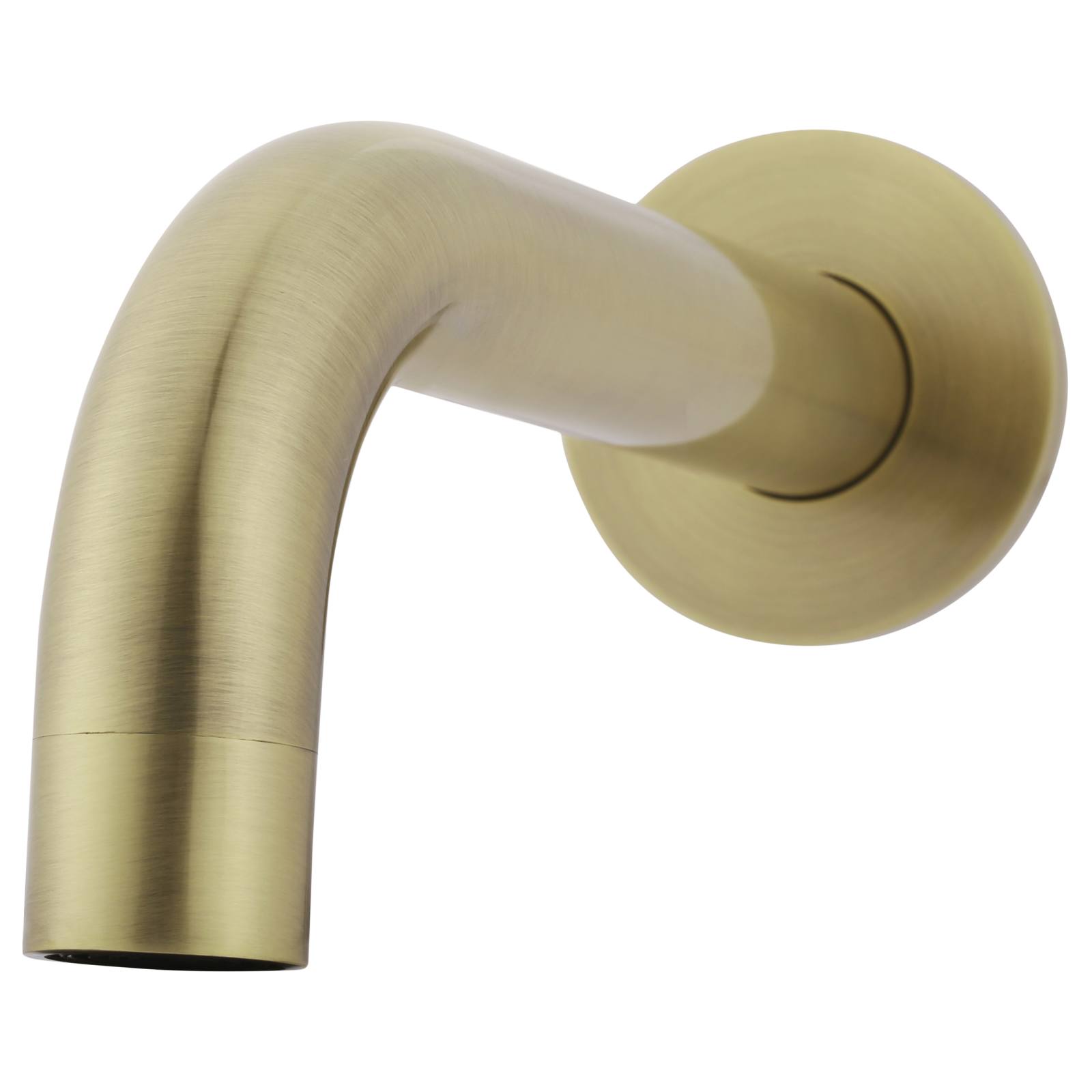 Universal Round Curved Spout 130mm, Tiger Bronze
