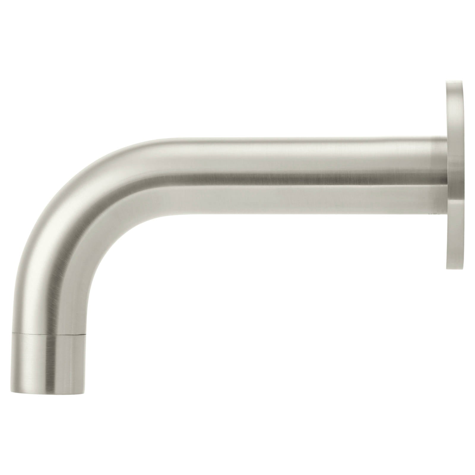 Universal Round Curved Spout 130mm, PVD Brushed Nickel