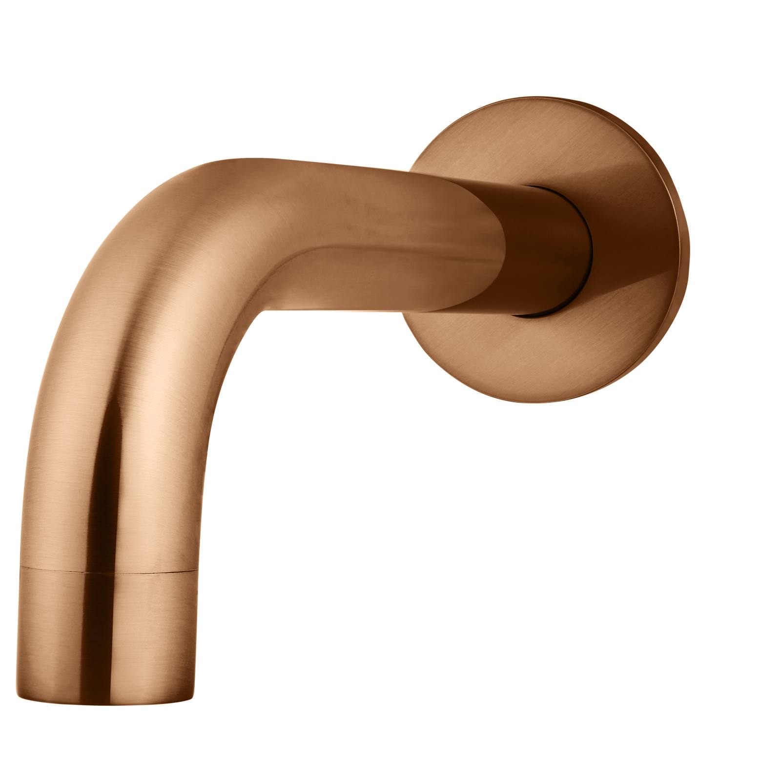 Universal Round Curved Spout 130mm, Lustre Bronze
