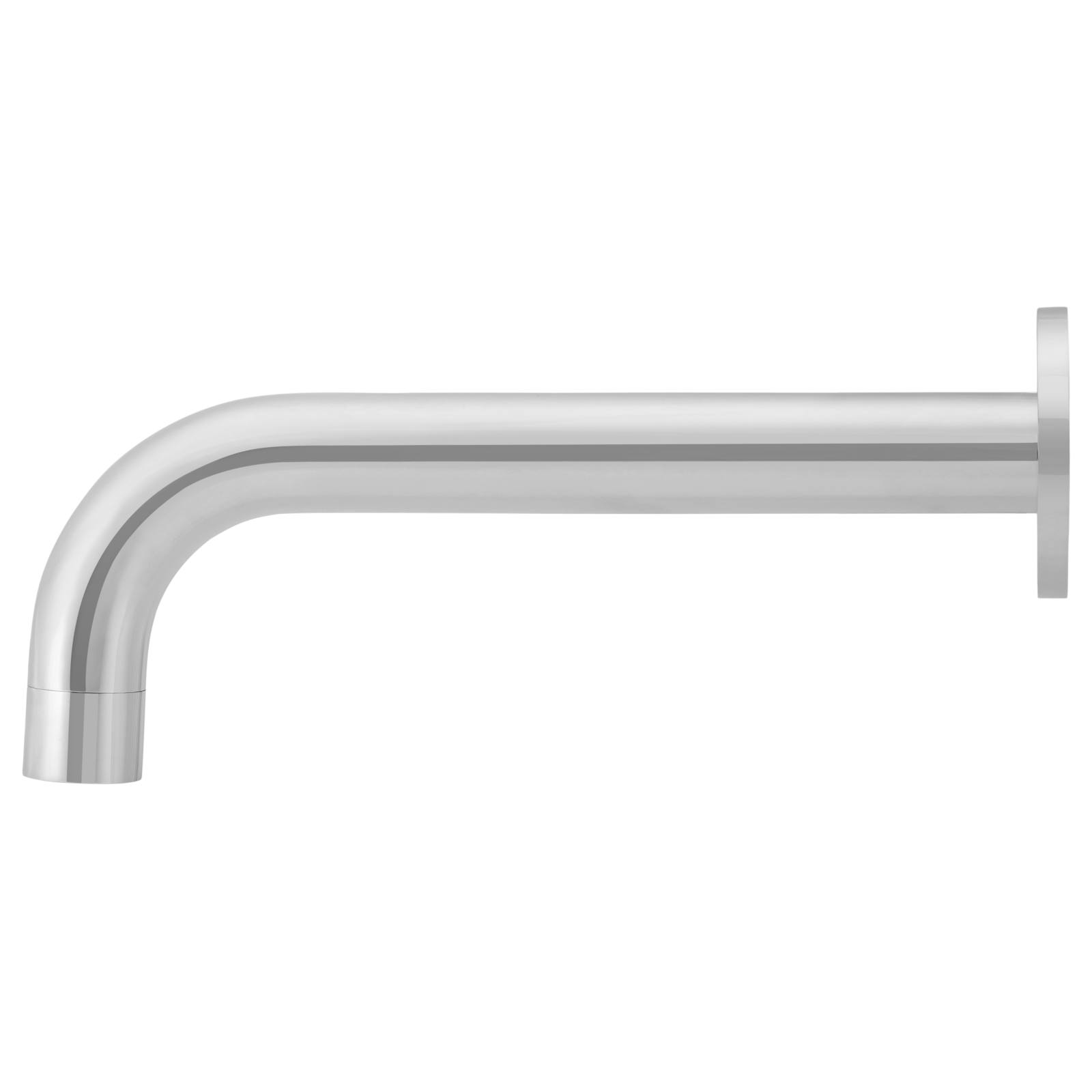 Universal Round Curved Spout, 200mm, Polished Chrome