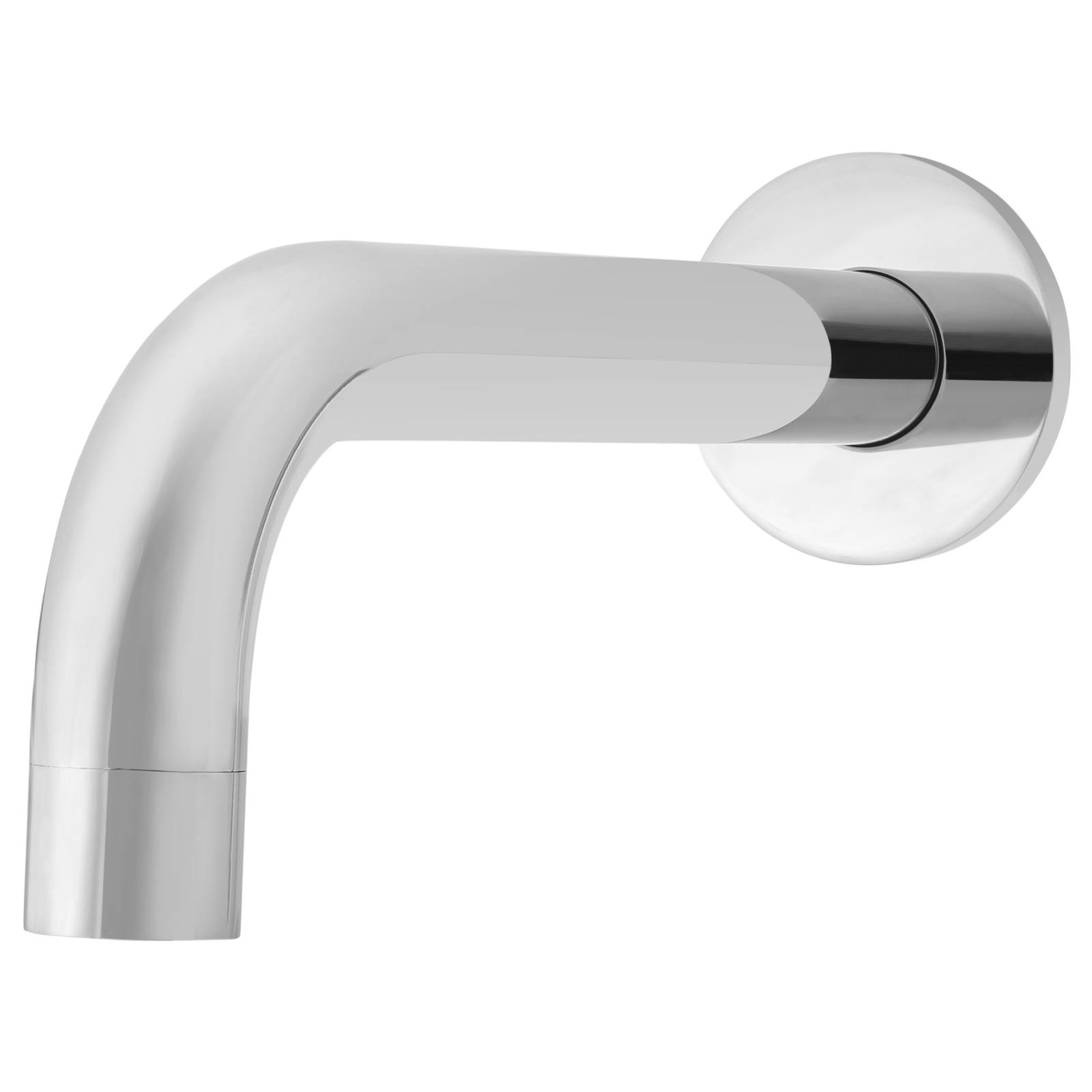 Universal Round Curved Spout, 200mm, Polished Chrome