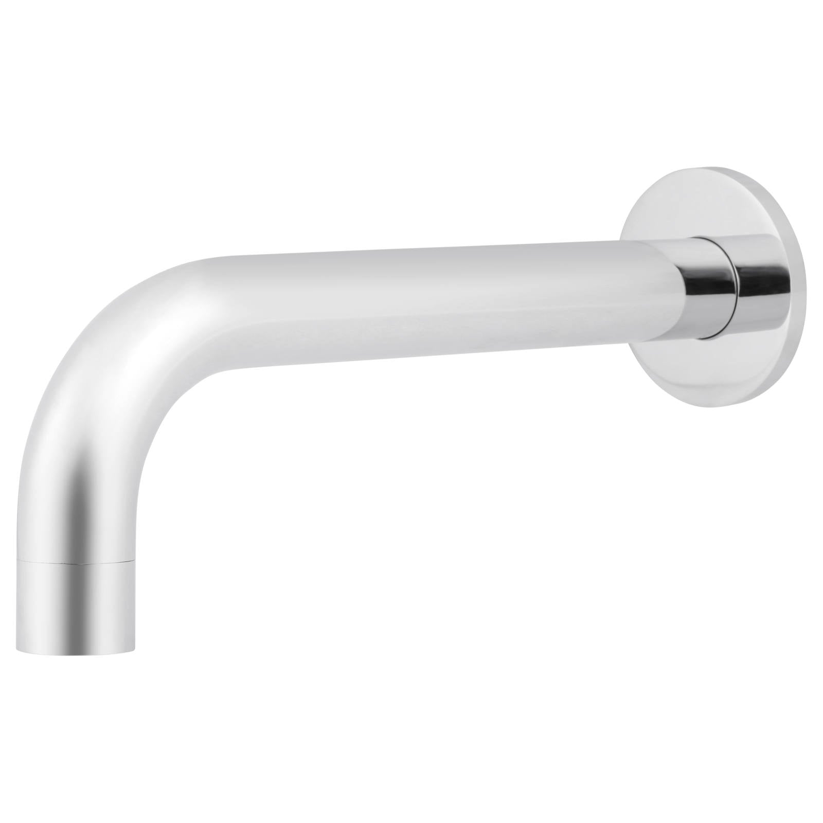 Universal Round Curved Spout, 200mm, Polished Chrome